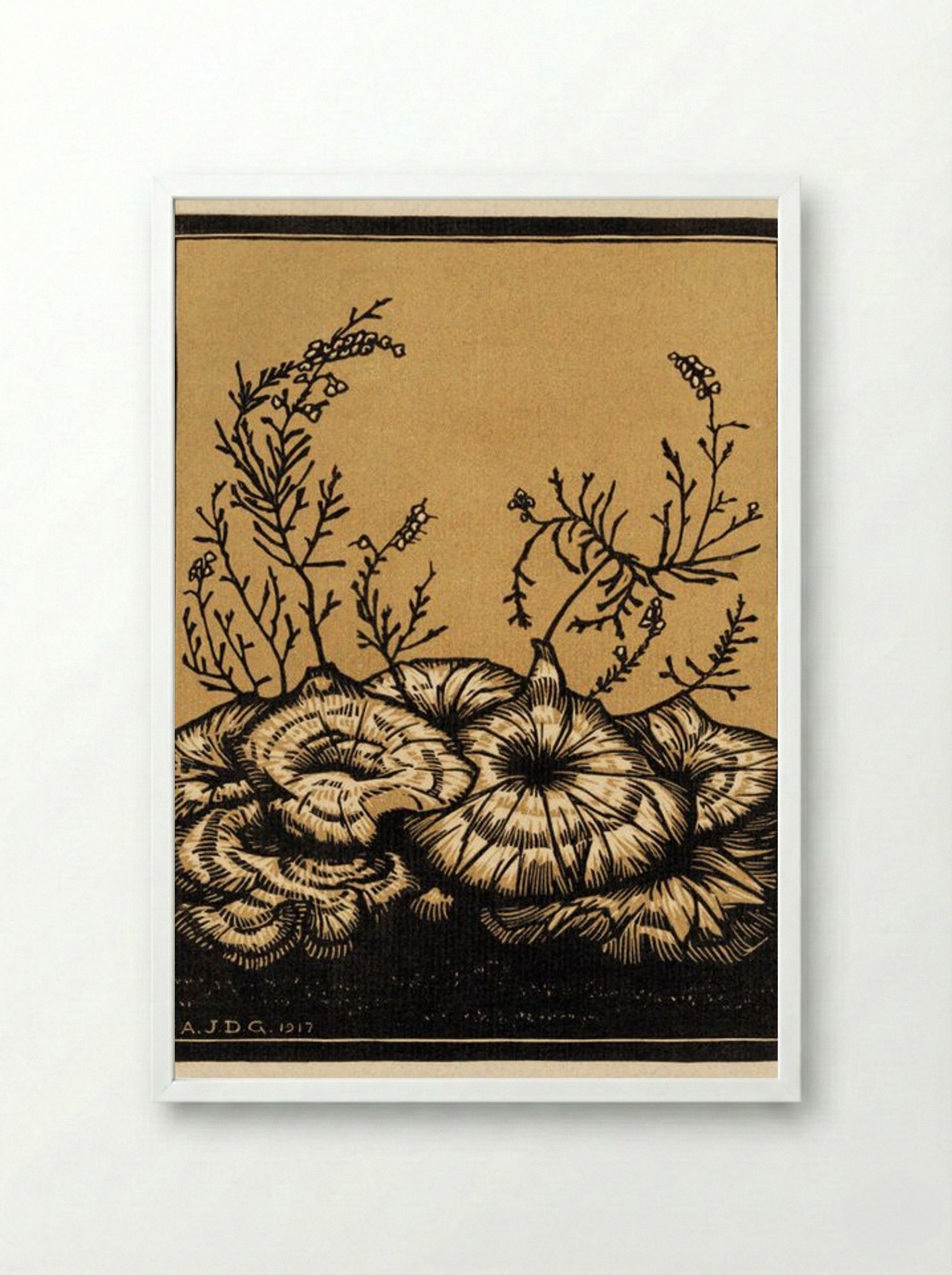 Blossoming Plants - Julie de Graag - Framed Print White