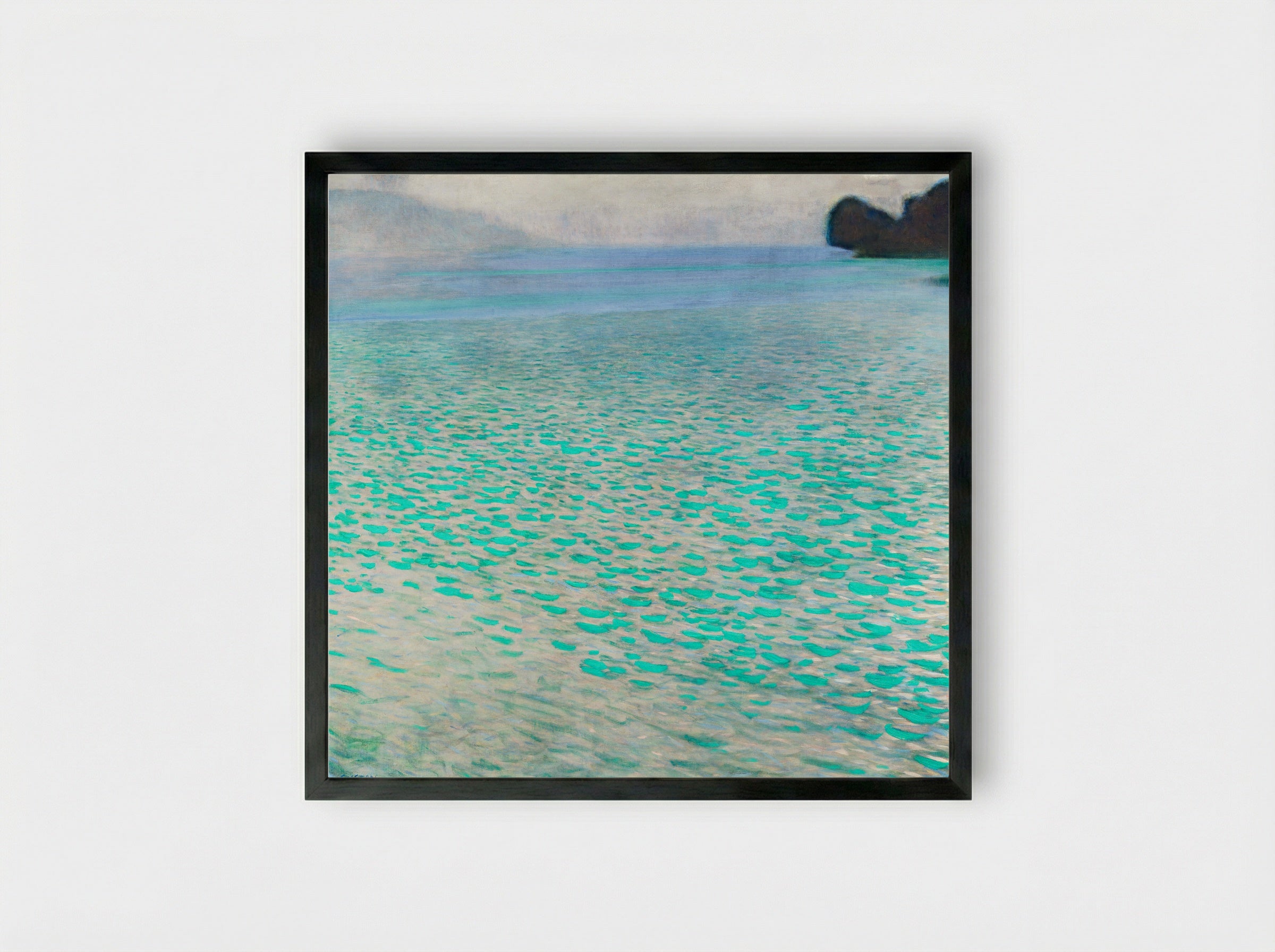 Attersee - Gustav Klimt - Framed Print Black