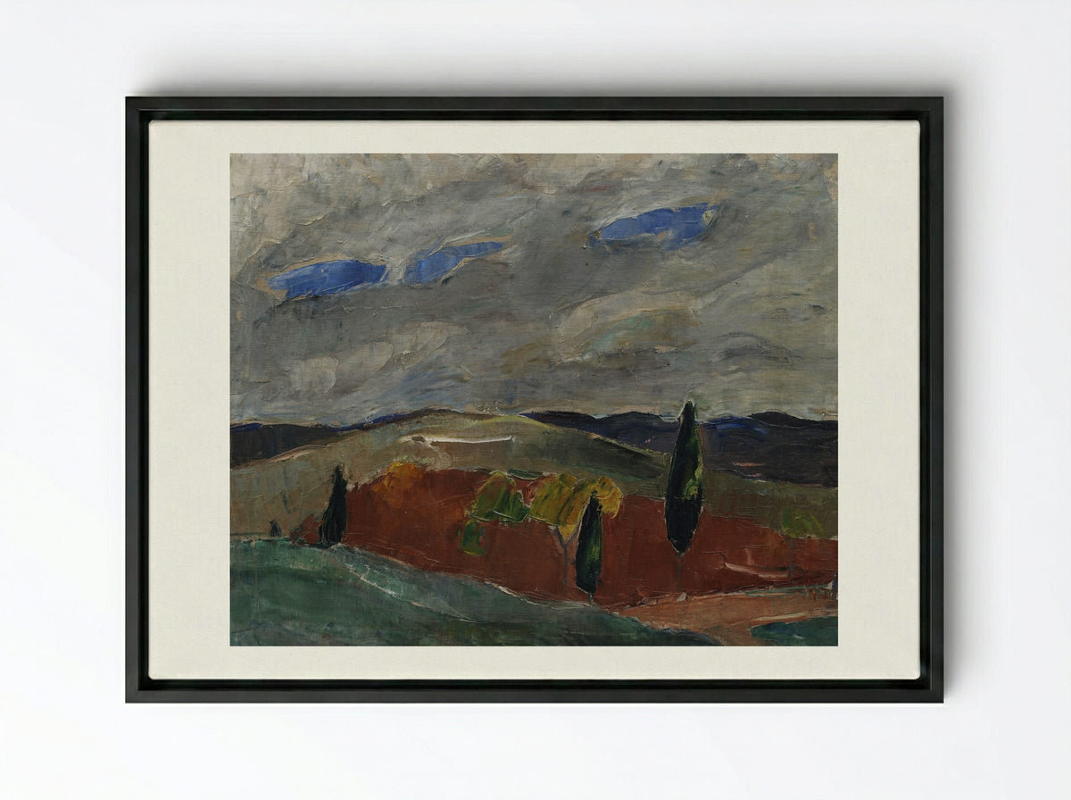 Cemetery Road in Toledo - Jens Adolf Jerichau - Framed Canvas Black