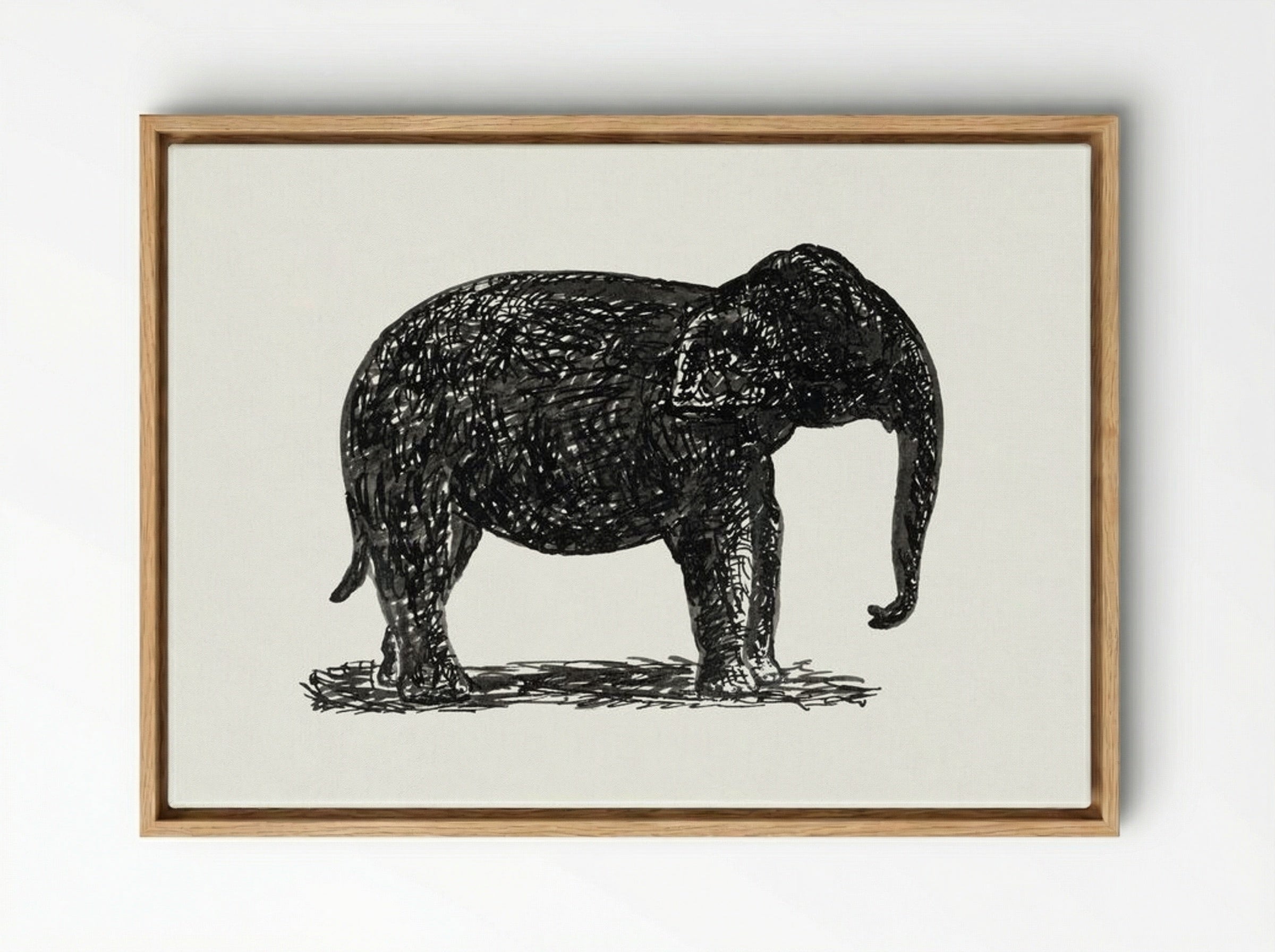 Elephant - Leo Gestel - Framed Canvas Wood