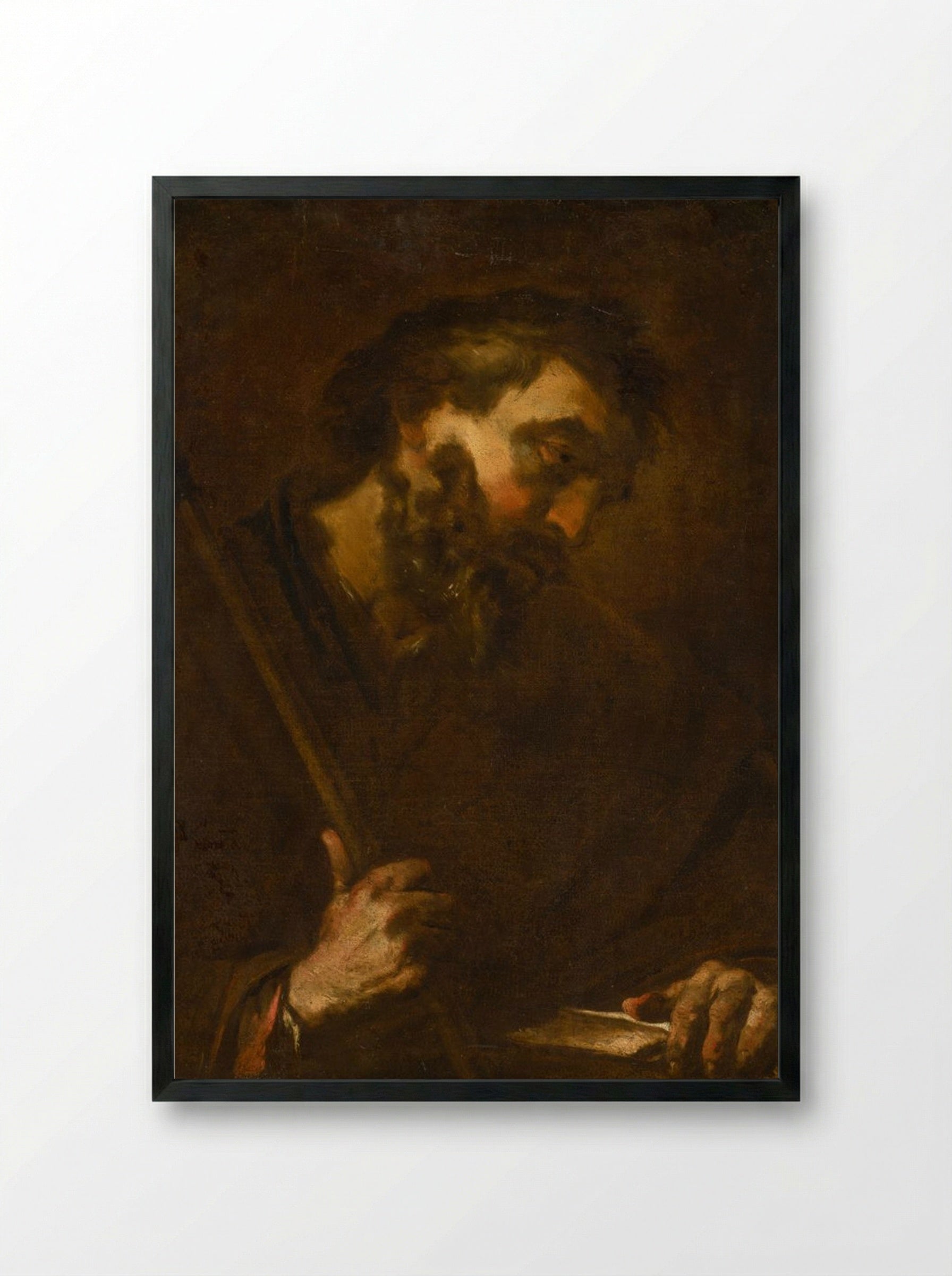 Saint Jude Thaddeus - Jusepe de Ribera - Framed Print Black