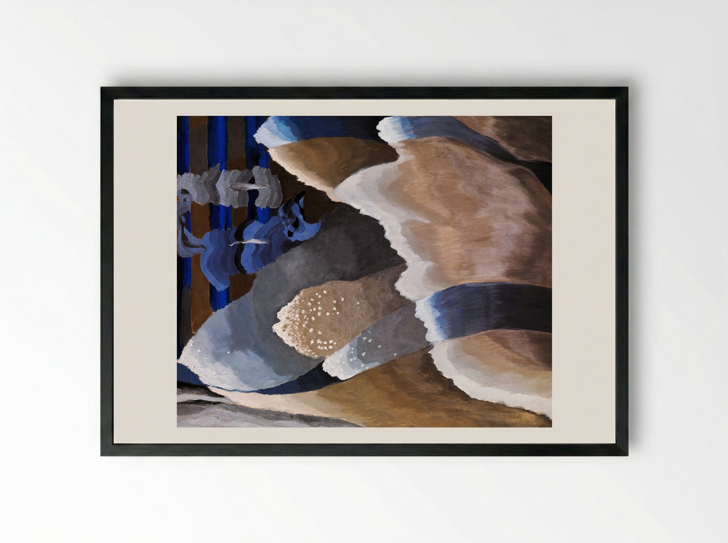 Reaching Waves - Arthur Dove - Framed Print Black