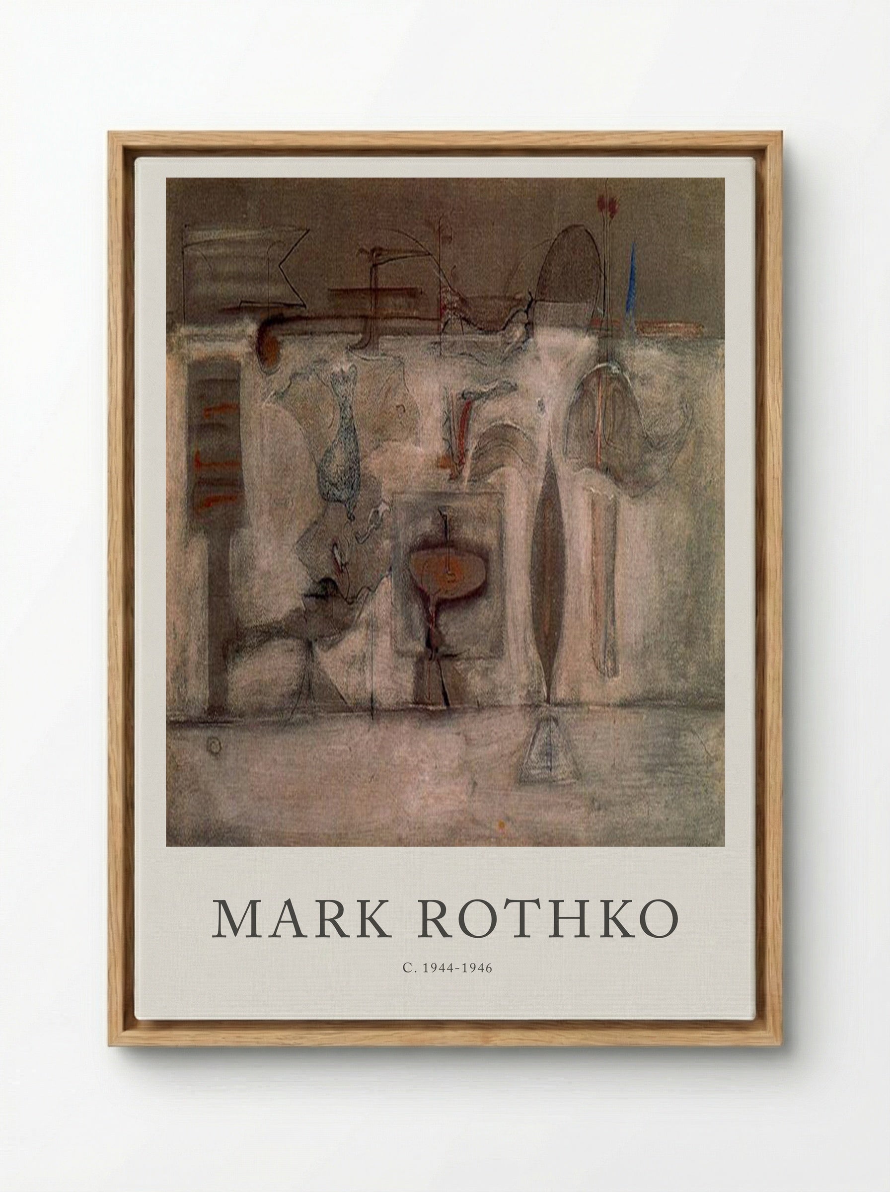 Untitled (Surrealist Composition) - Mark Rothko - Framed Canvas Wood