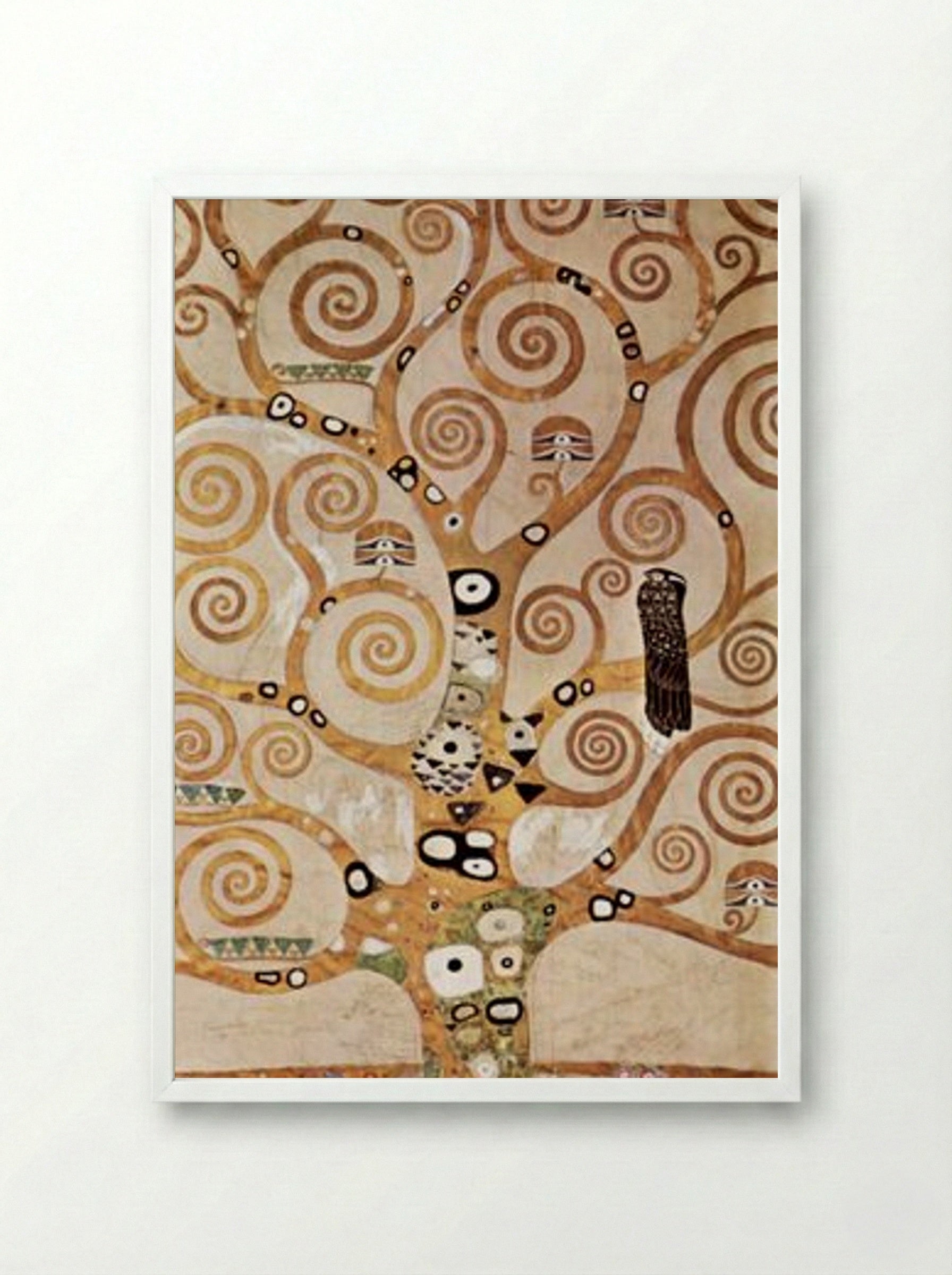 The Tree of Life - Gustav Klimt - Framed Print White