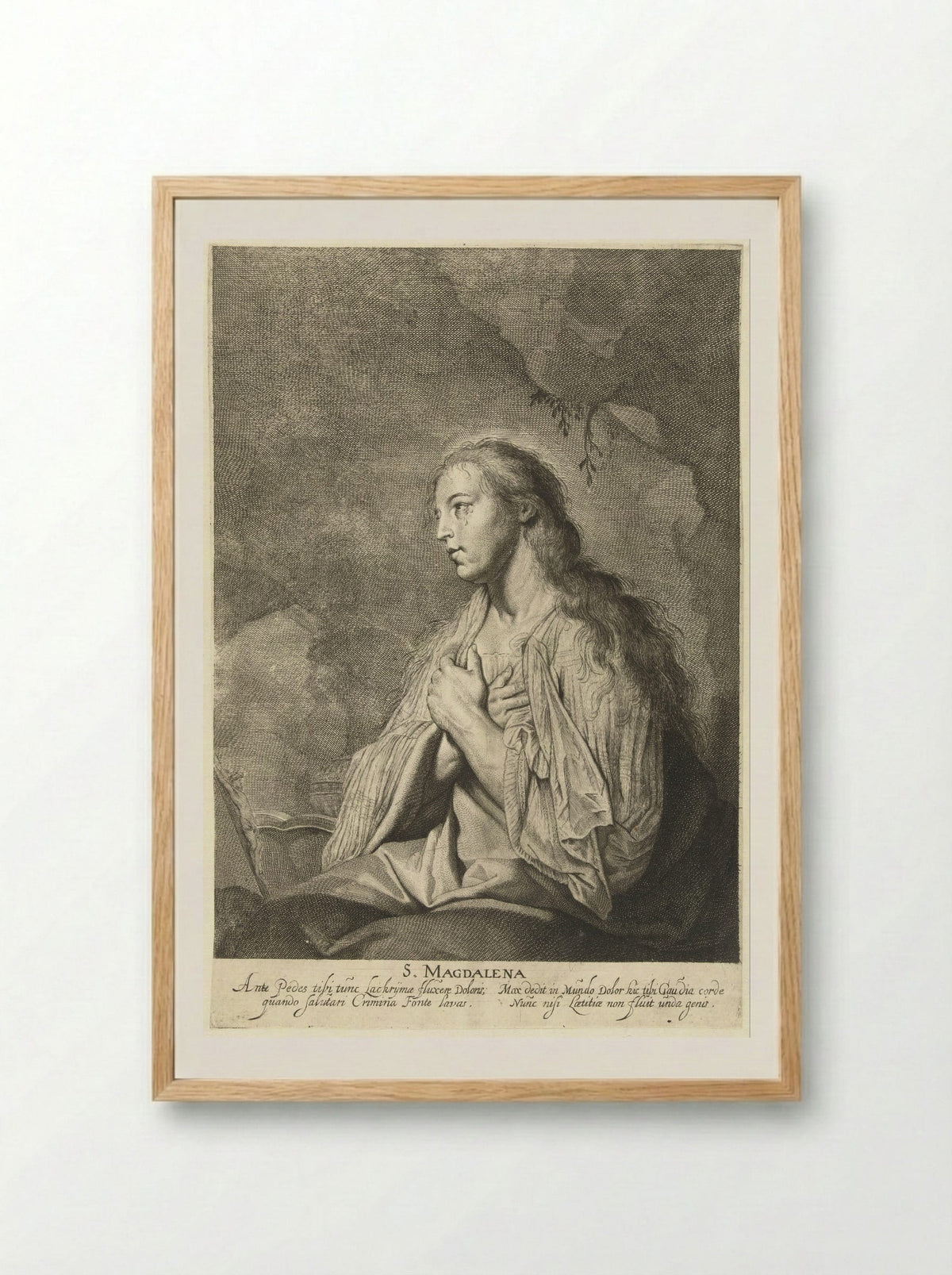 Heilige Maria Magdalena als zondares - Pieter de Grebber - Framed Print Wood