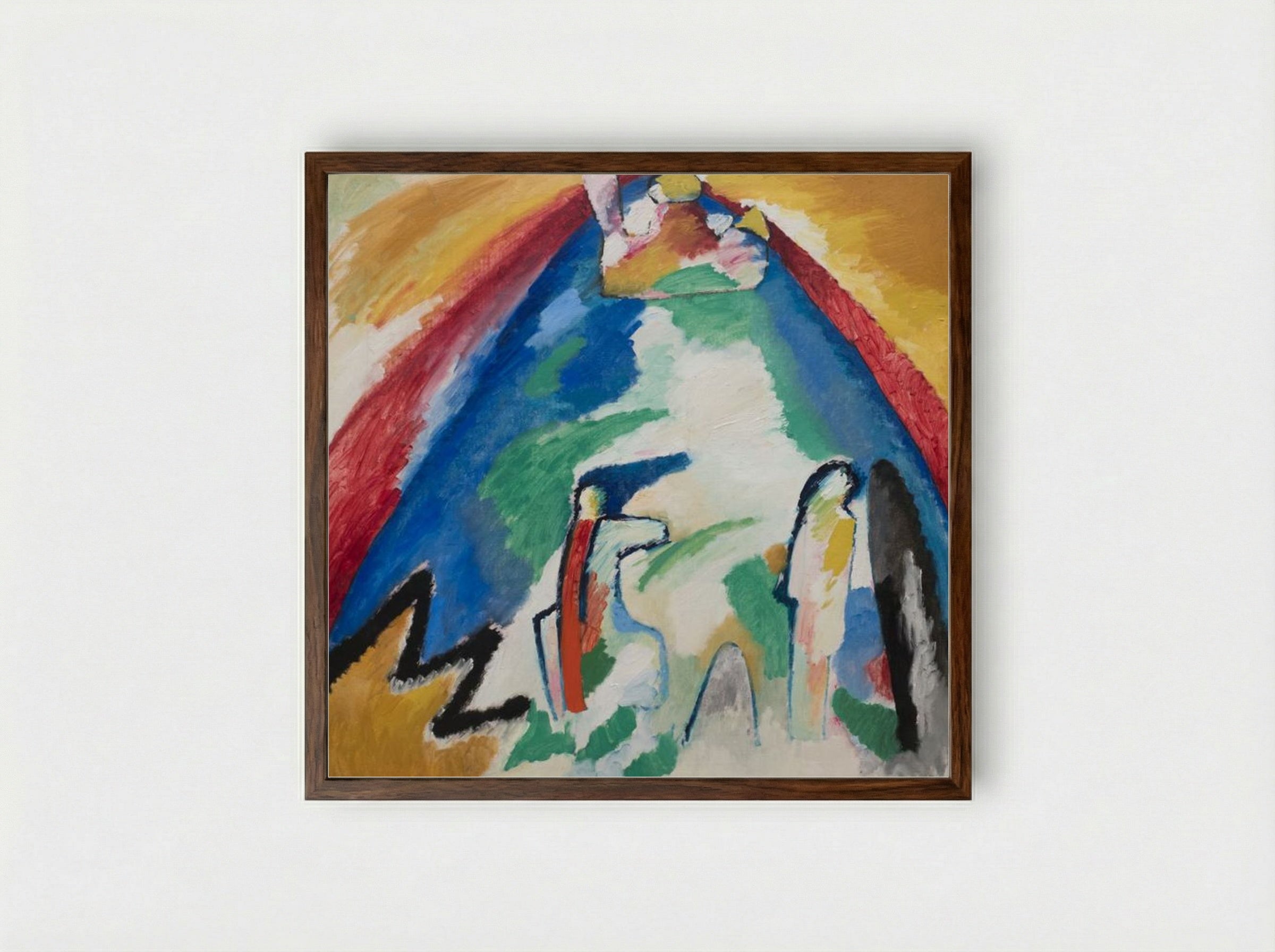 Mountain - Wassily Kandinsky - Framed Print Dark Wood