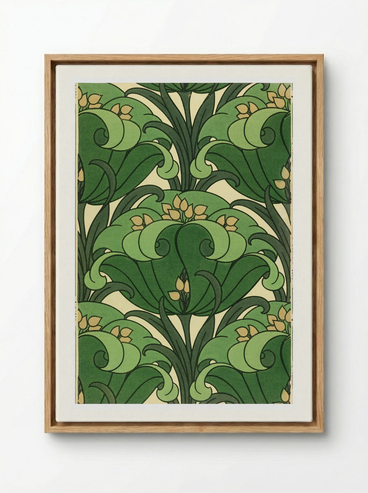Floral Sidewall Design - William Morris - Framed Canvas Wood