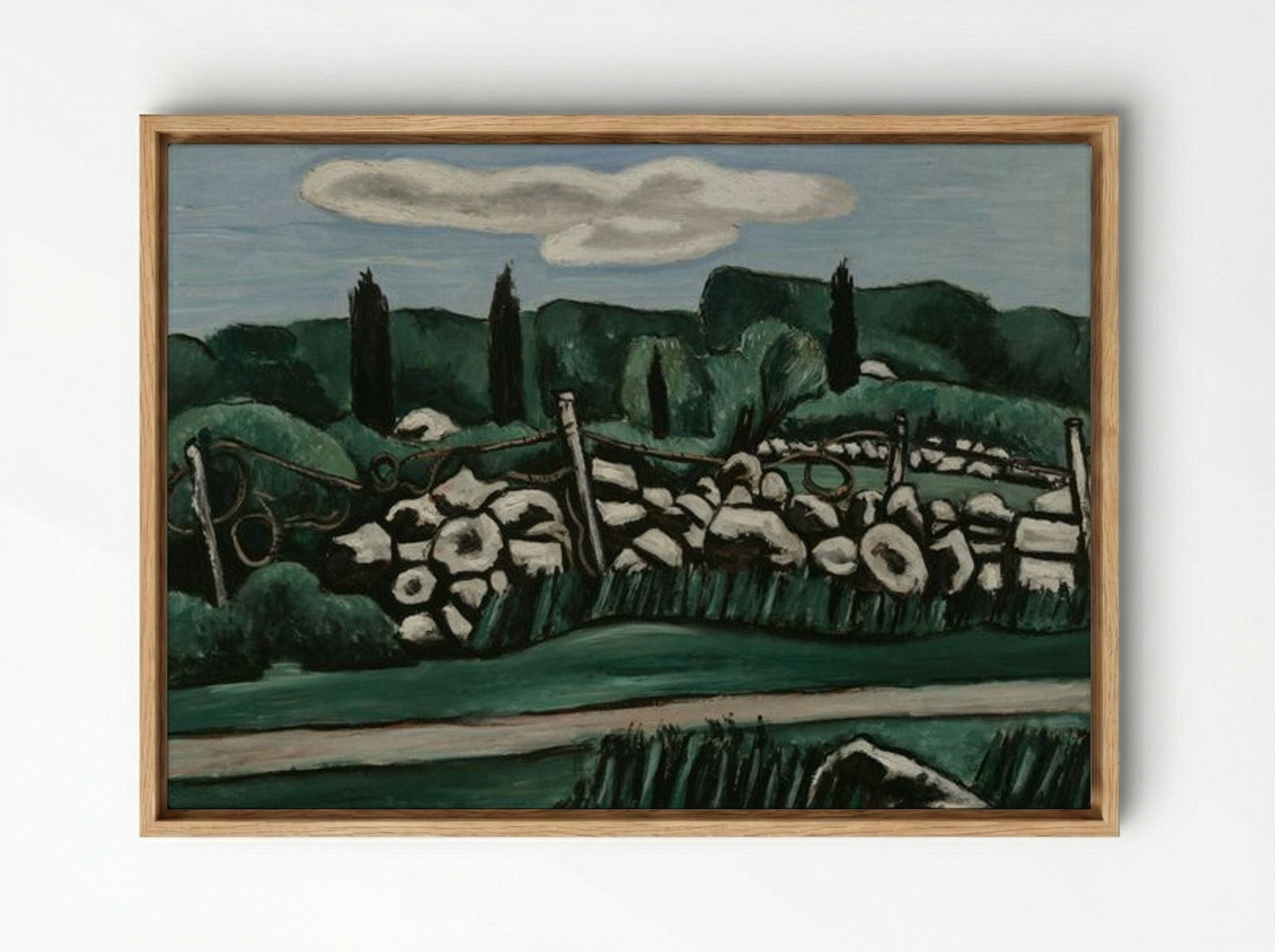 The Last Stone Walls, Dogtown - Marsden Hartley - Framed Canvas Wood