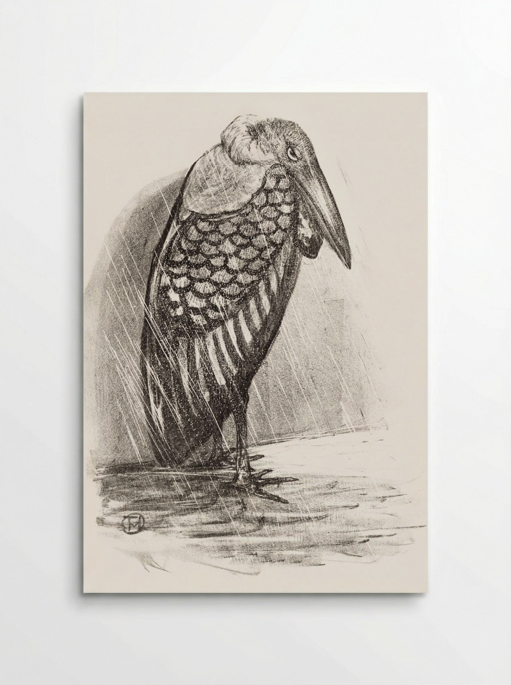 Marabou in the Rain - Theo van Hoytema - Poster