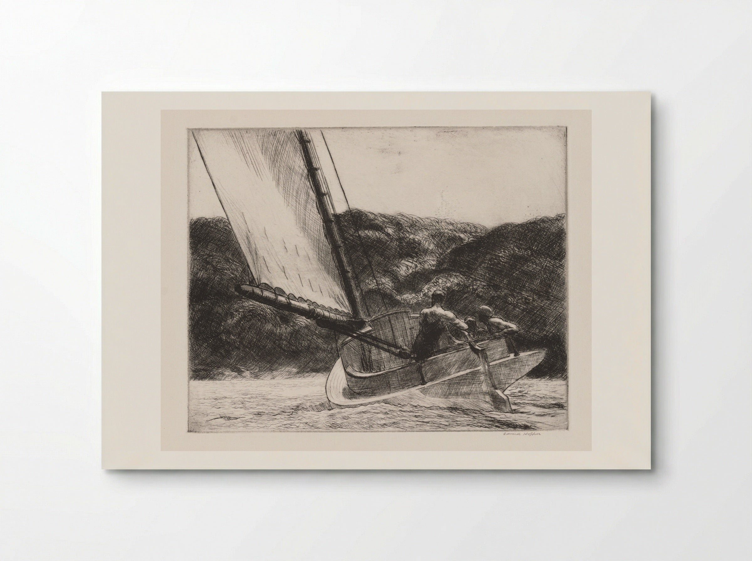 The Cat Boat - Edward Hopper - Poster