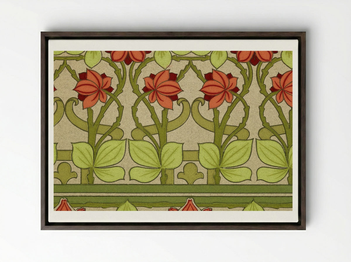 Frieze and Border - S.A. Maxwell - Framed Canvas Dark Wood