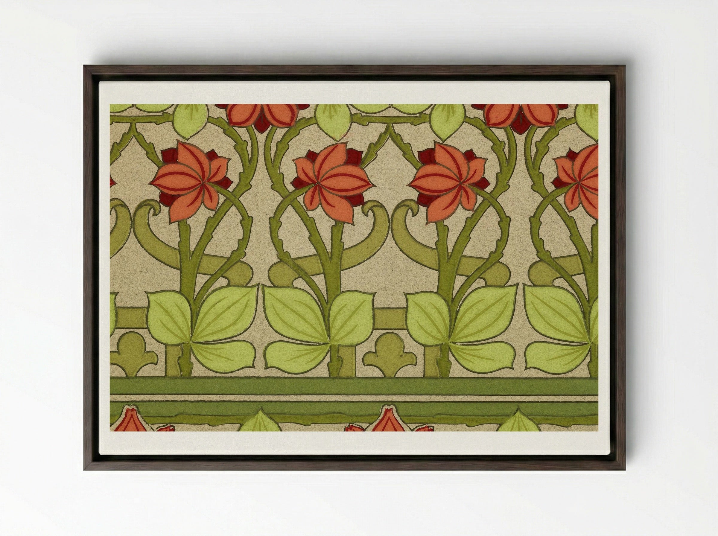 Frieze and Border - S.A. Maxwell - Framed Canvas Dark Wood