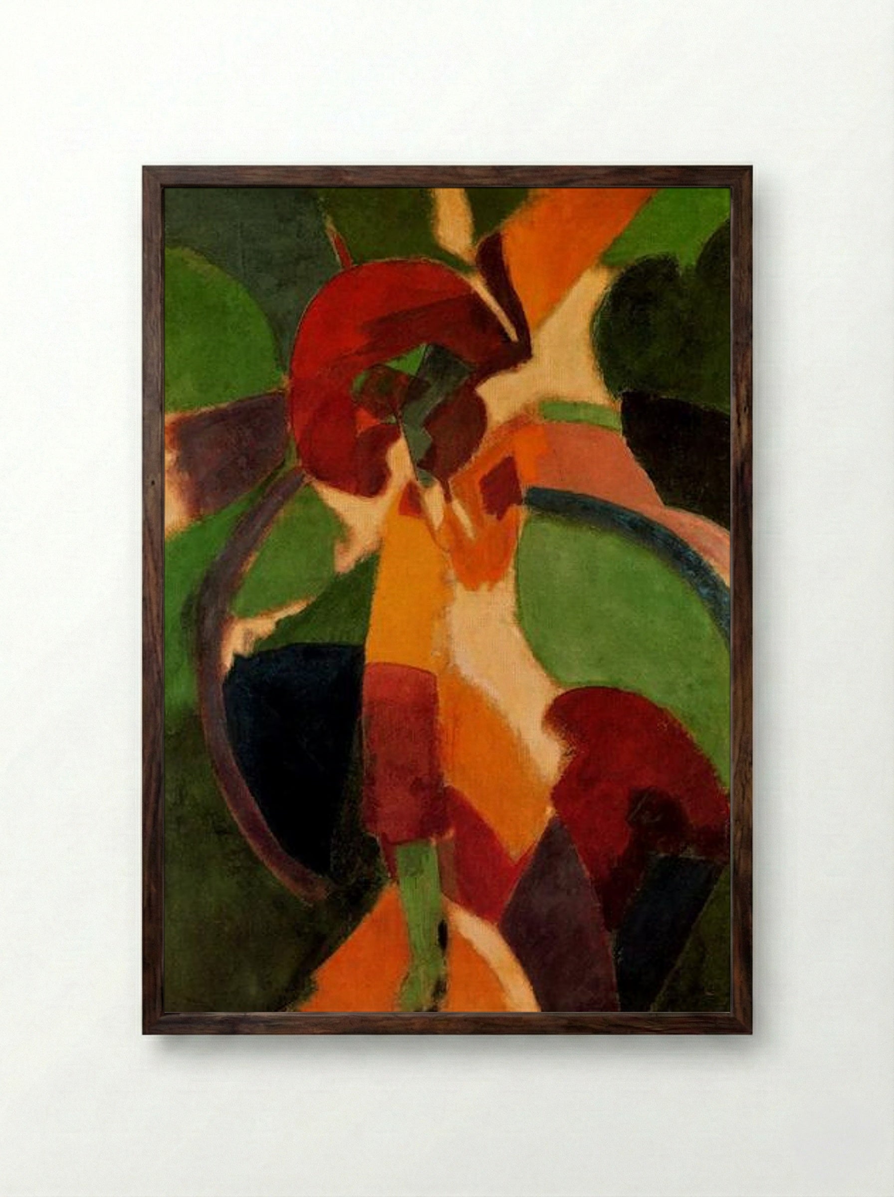 Woman with Umbrella, The Parisian - Robert Delaunay - Framed Print Dark Wood