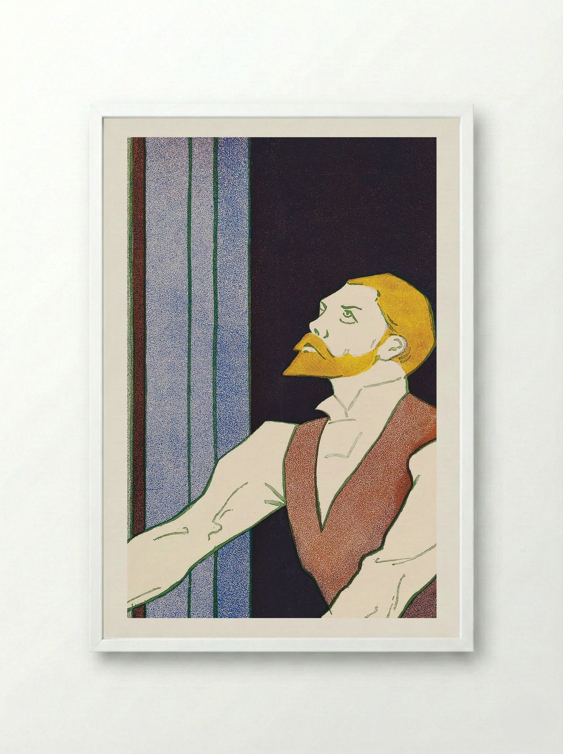 The Martian by DV Maurier - Edward Penfield - Framed Print White