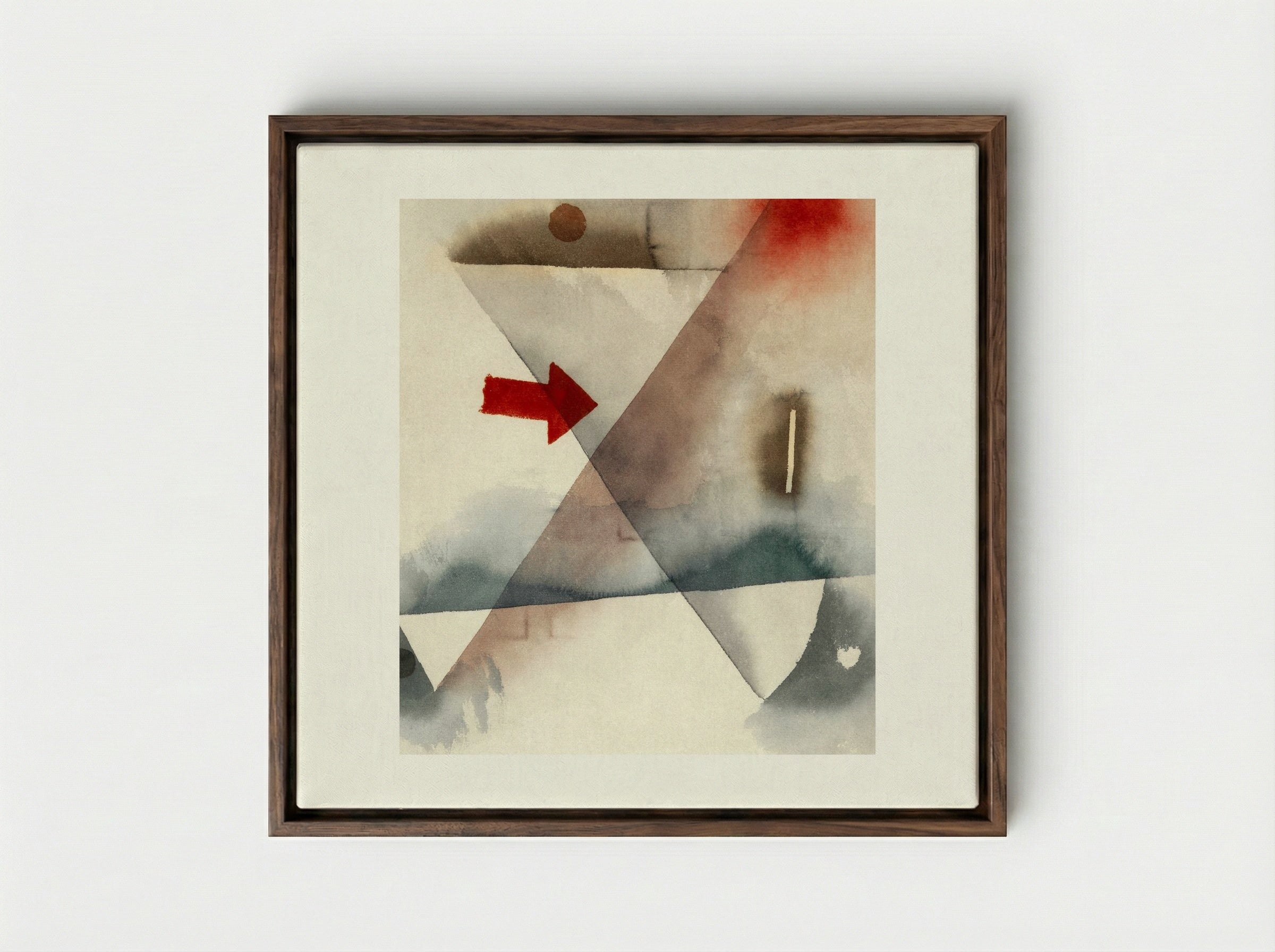Chimes - Paul Klee - Framed Canvas Dark Wood