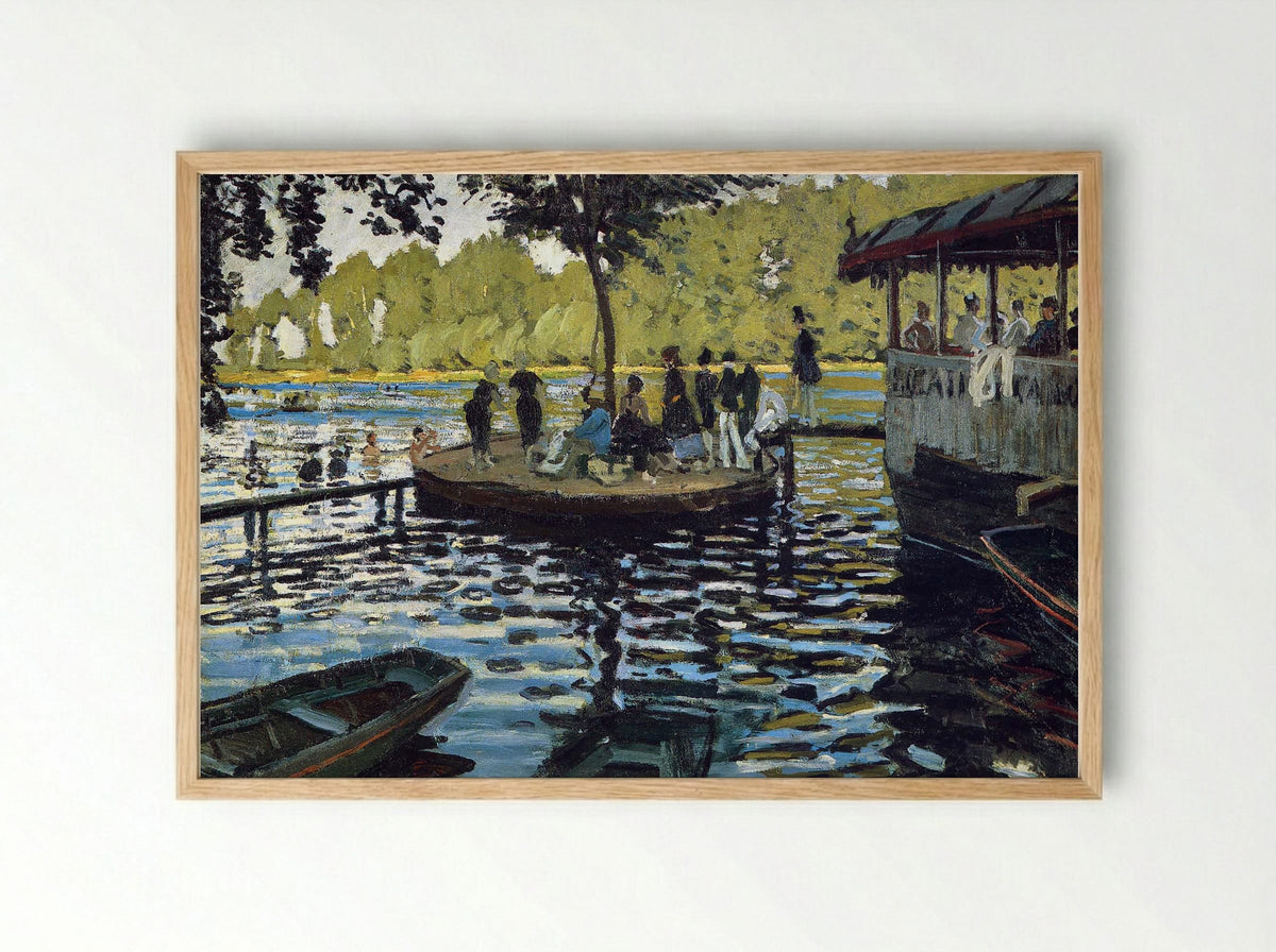 La Grenouillère - Claude Monet - Framed Print Wood