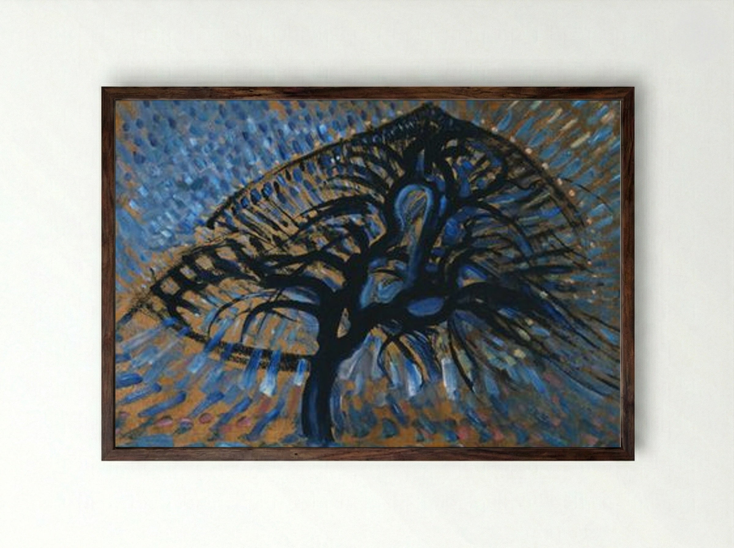 Apple Tree - Piet Mondrian - Framed Print Dark Wood
