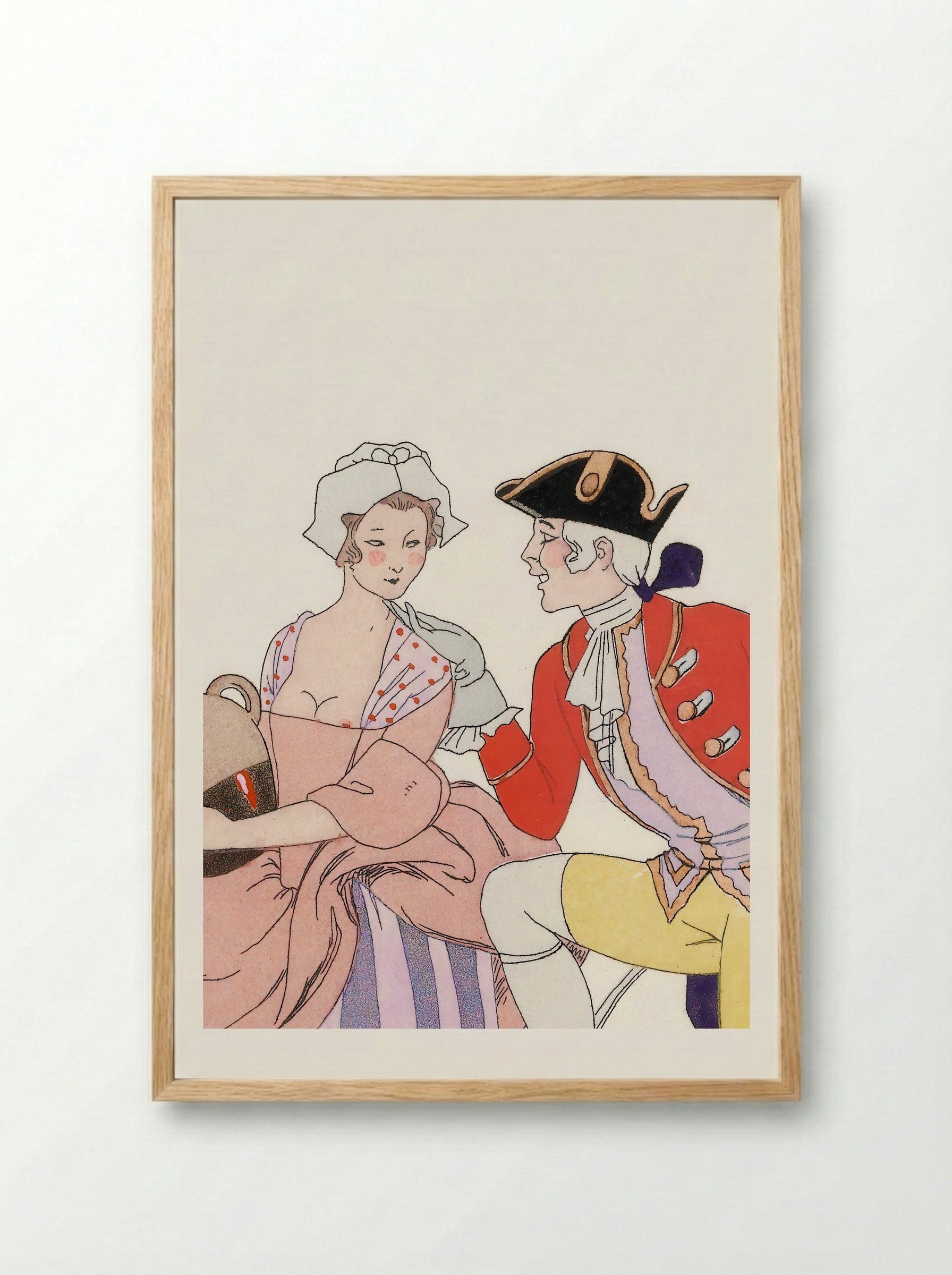 La Cruche caffée - George Barbier - Framed Print Wood