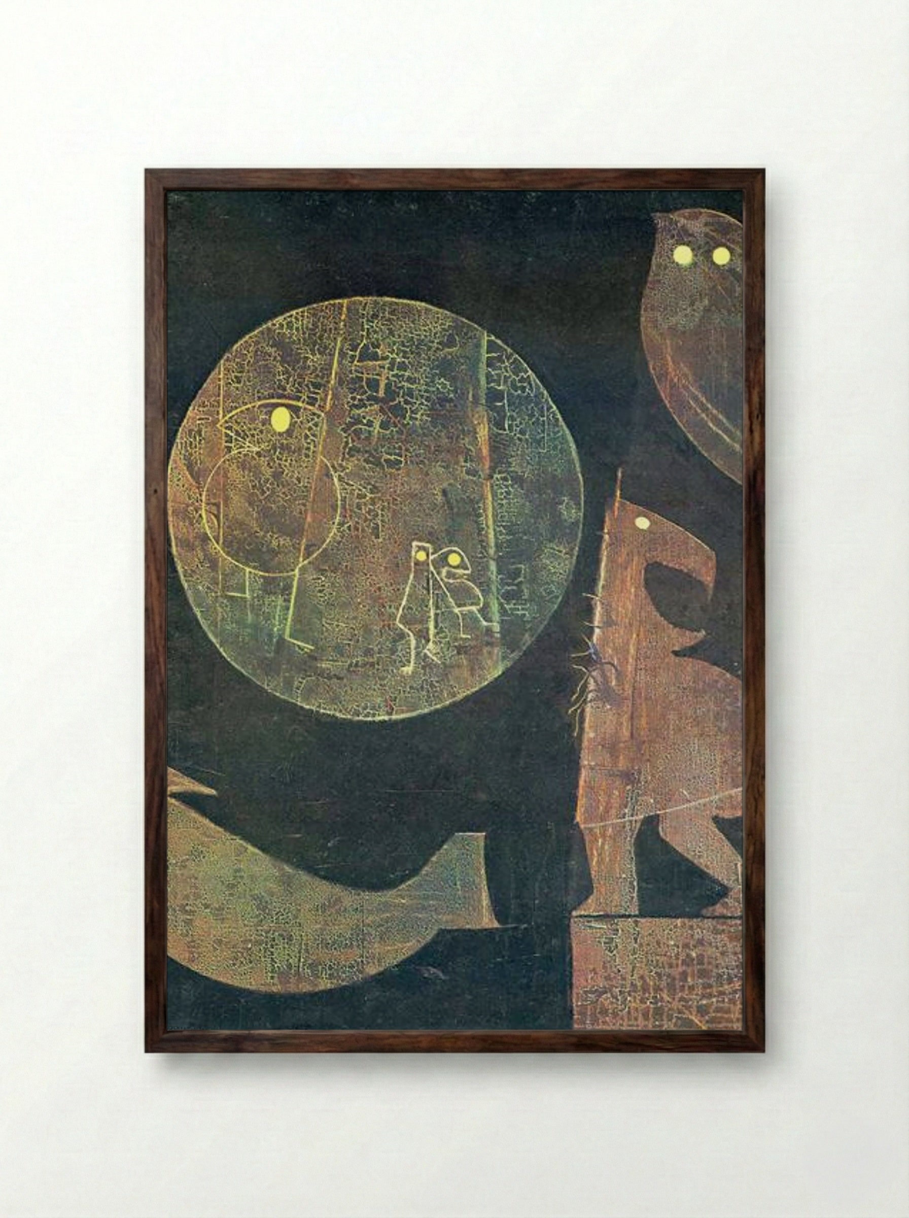 Some Animals Are Illiterate - Max Ernst - Framed Print Dark Wood