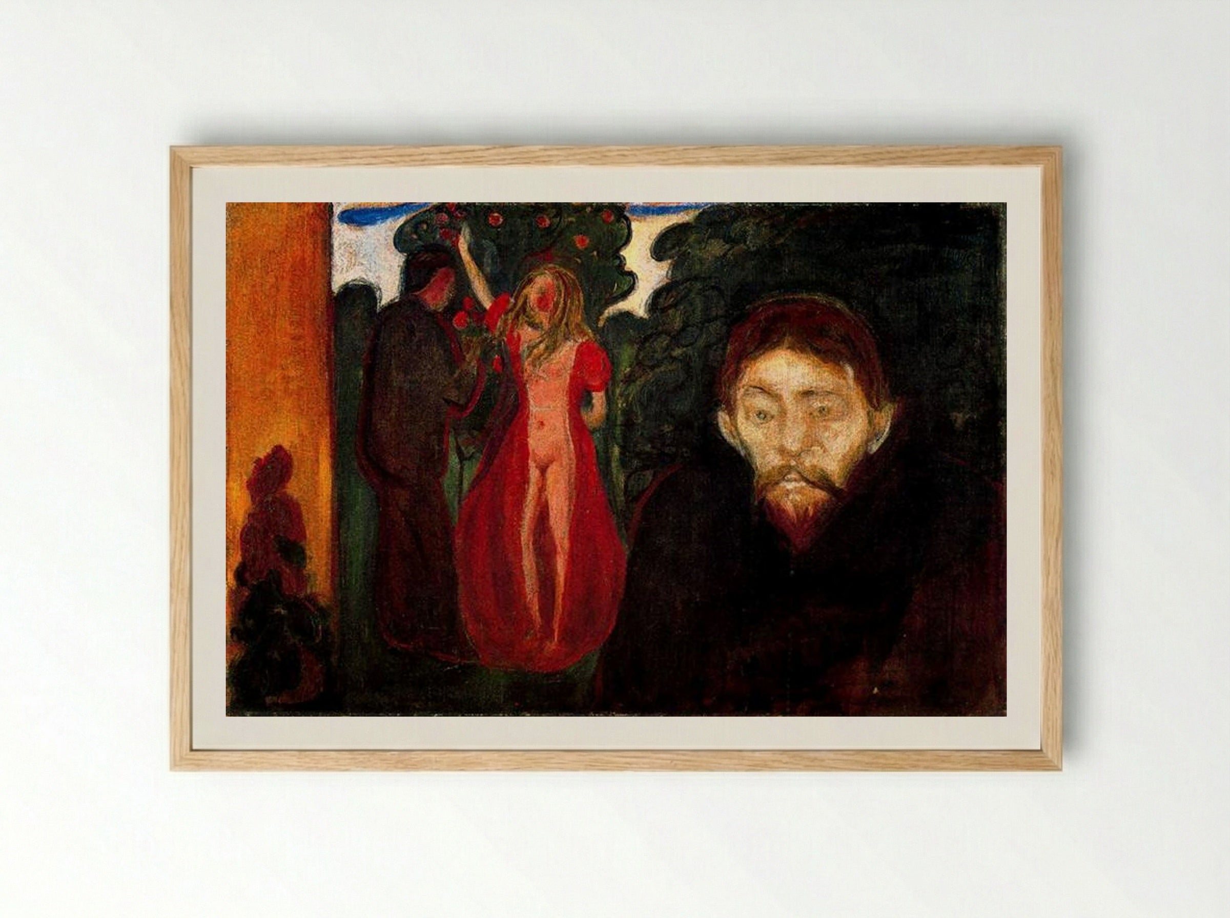 Jealousy II - Edvard Munch - Framed Print Wood