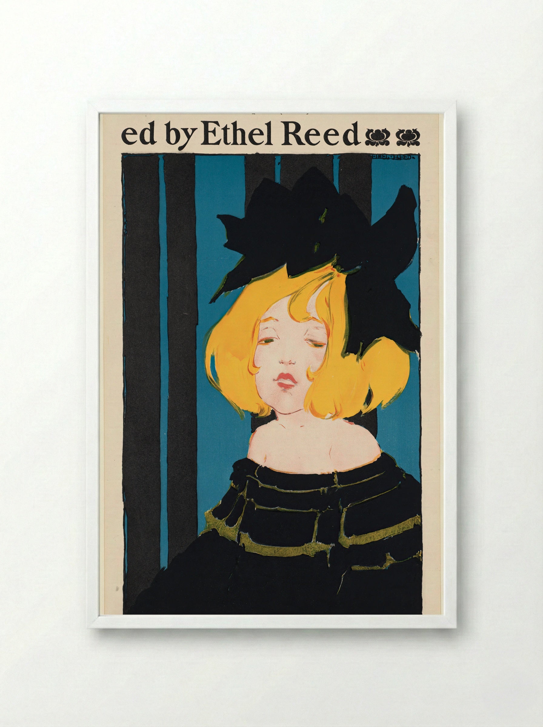 In Childhood's Country (Poster) - Ethel Reed - Framed Print White