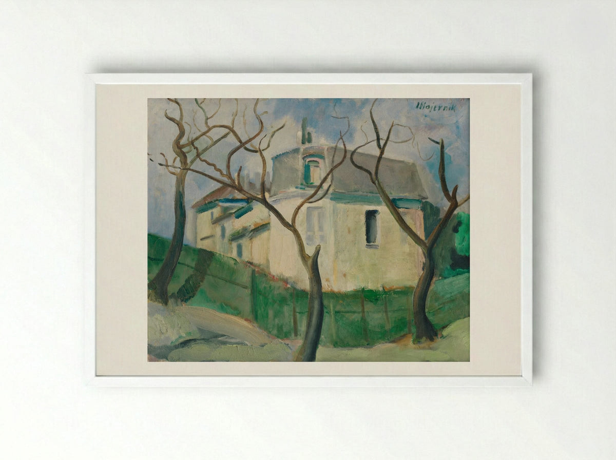 Villa in the Garden - Cyprián Majerník - Framed Print White