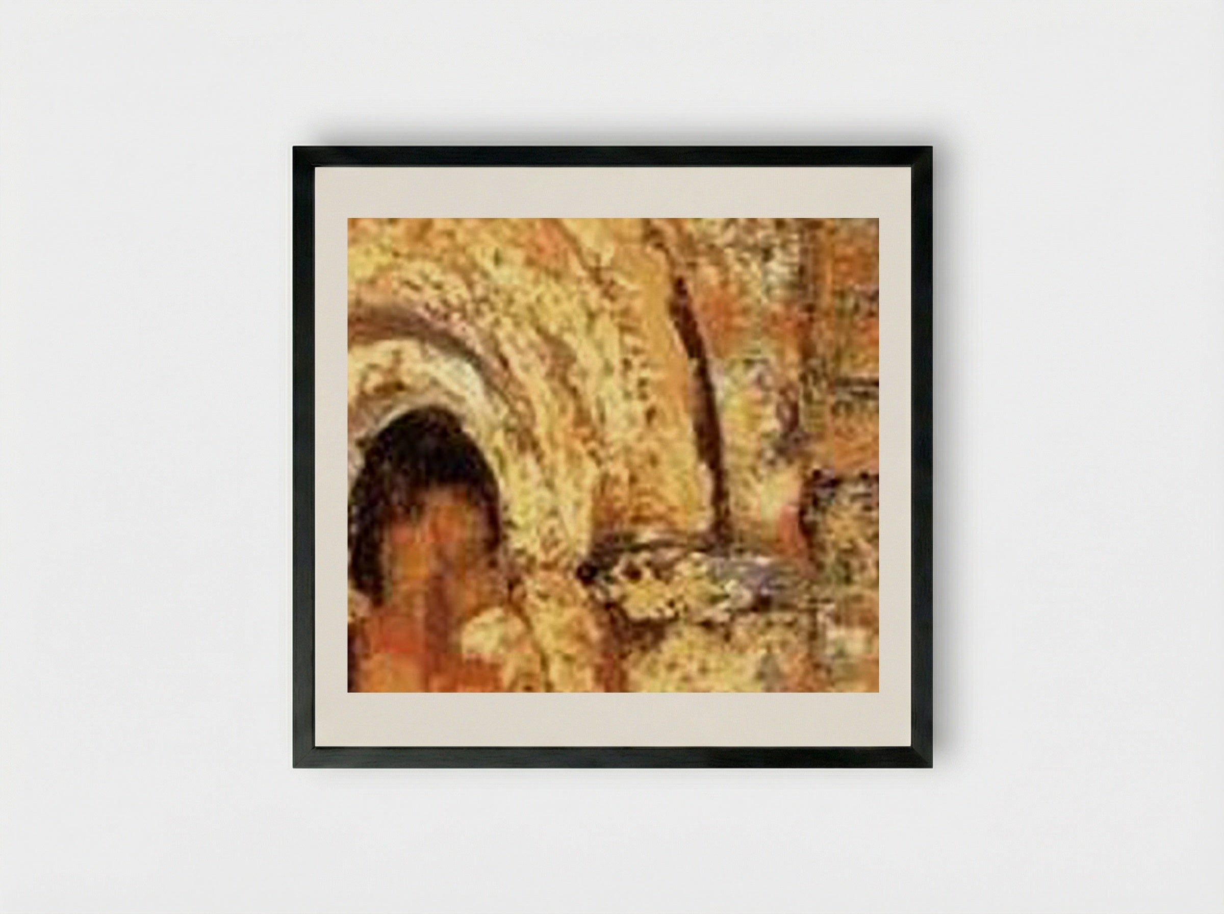 The Little Chapel Chancelade - Grant Wood - Framed Print Black