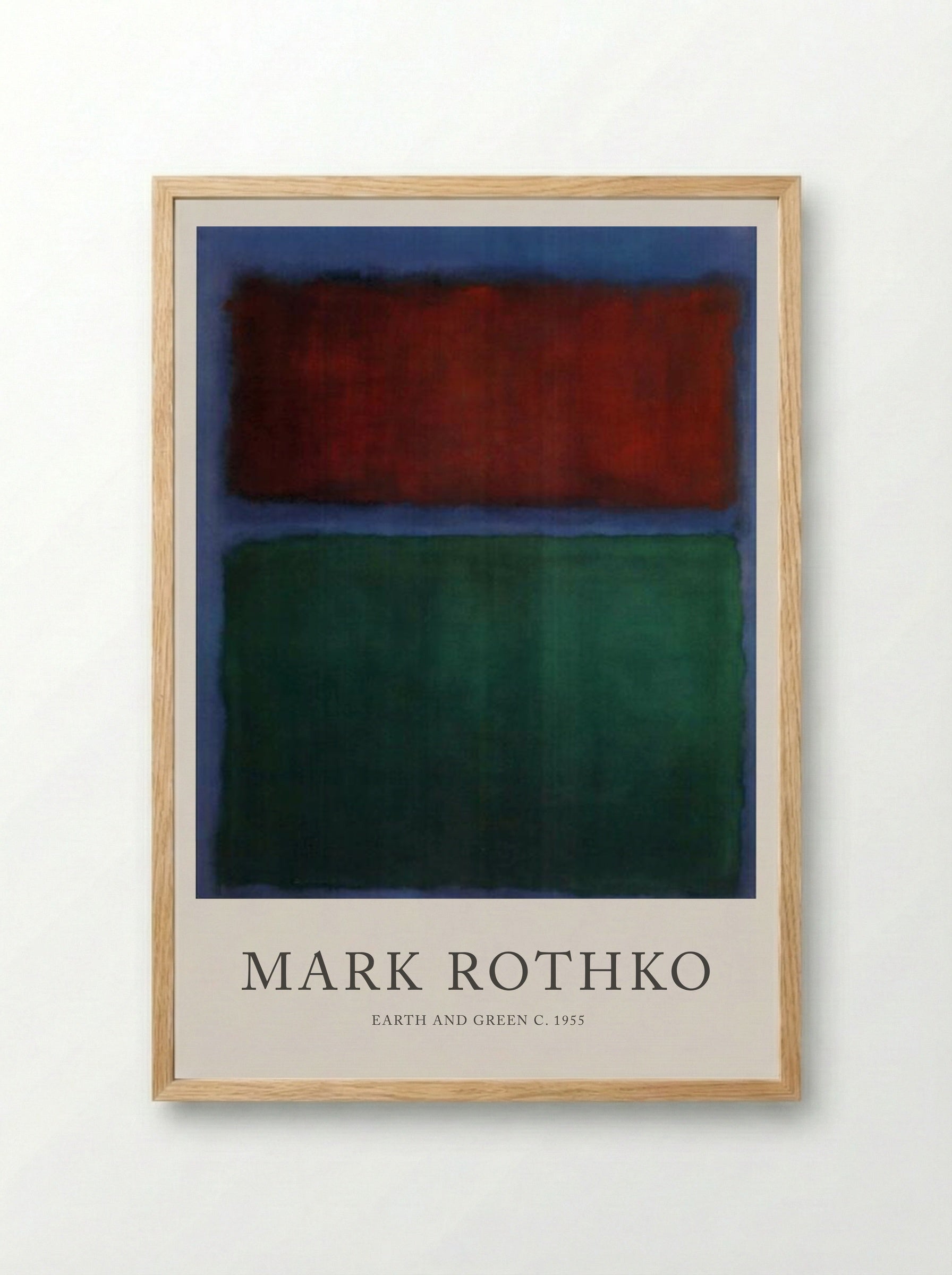 Earth and Green - Mark Rothko - Framed Print Wood