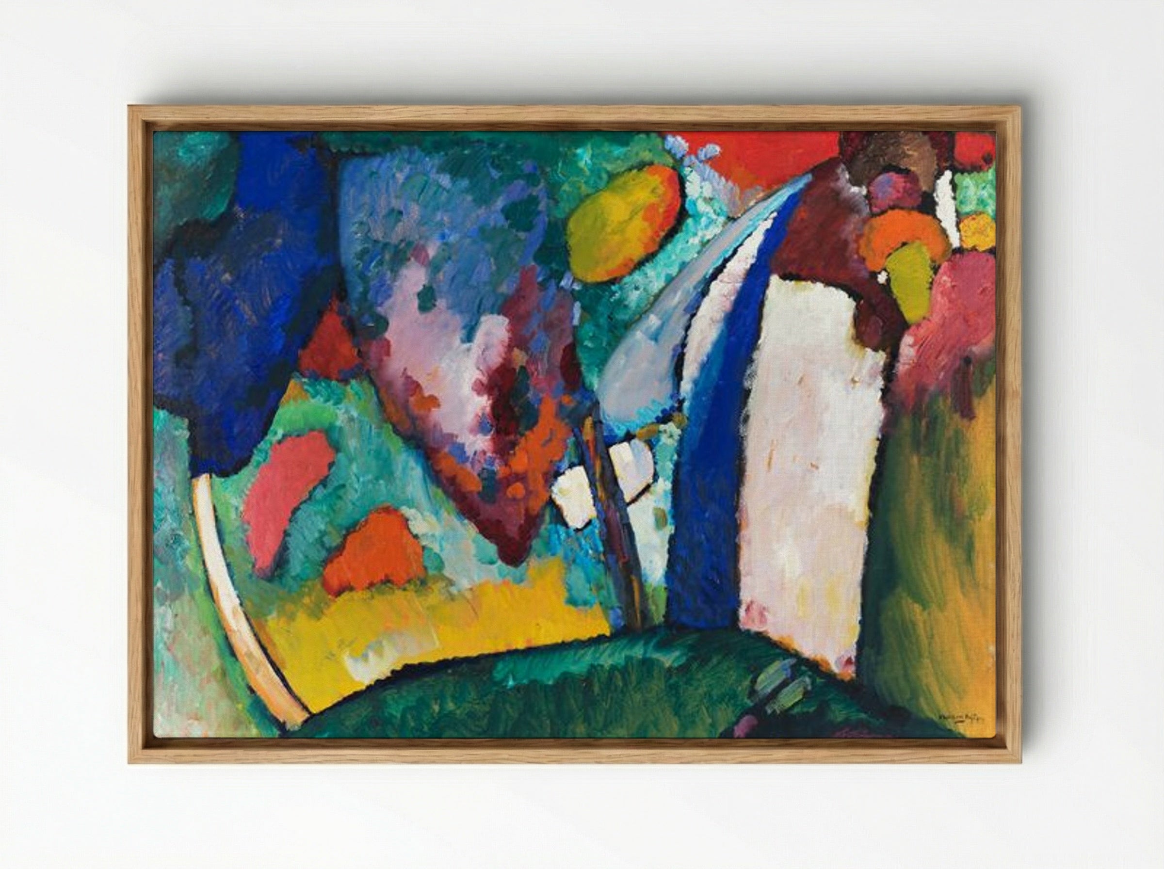 The Waterfall - Wassily Kandinsky - Framed Canvas Wood
