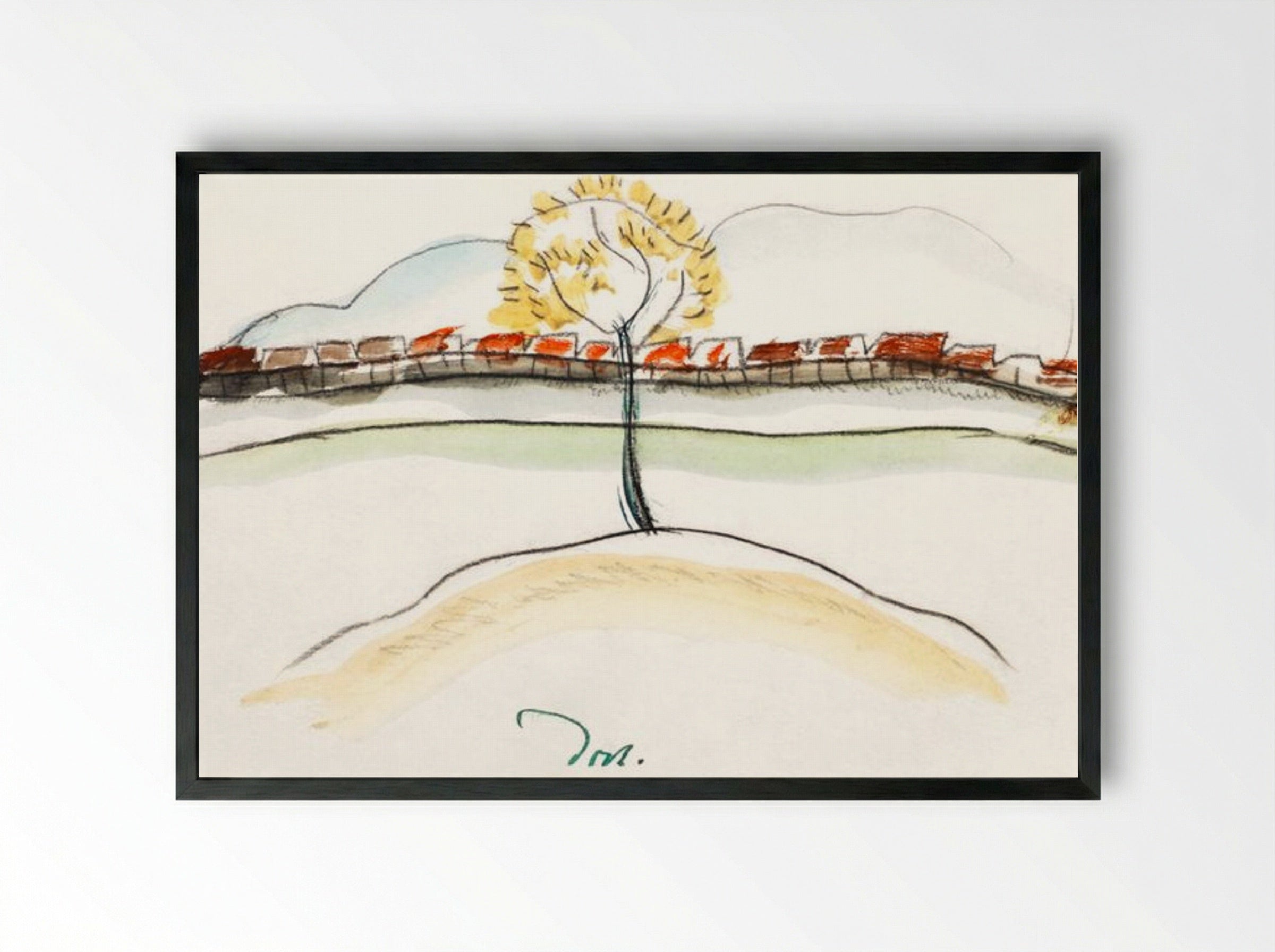 Fall Brook Railroad - Arthur Dove - Framed Print Black