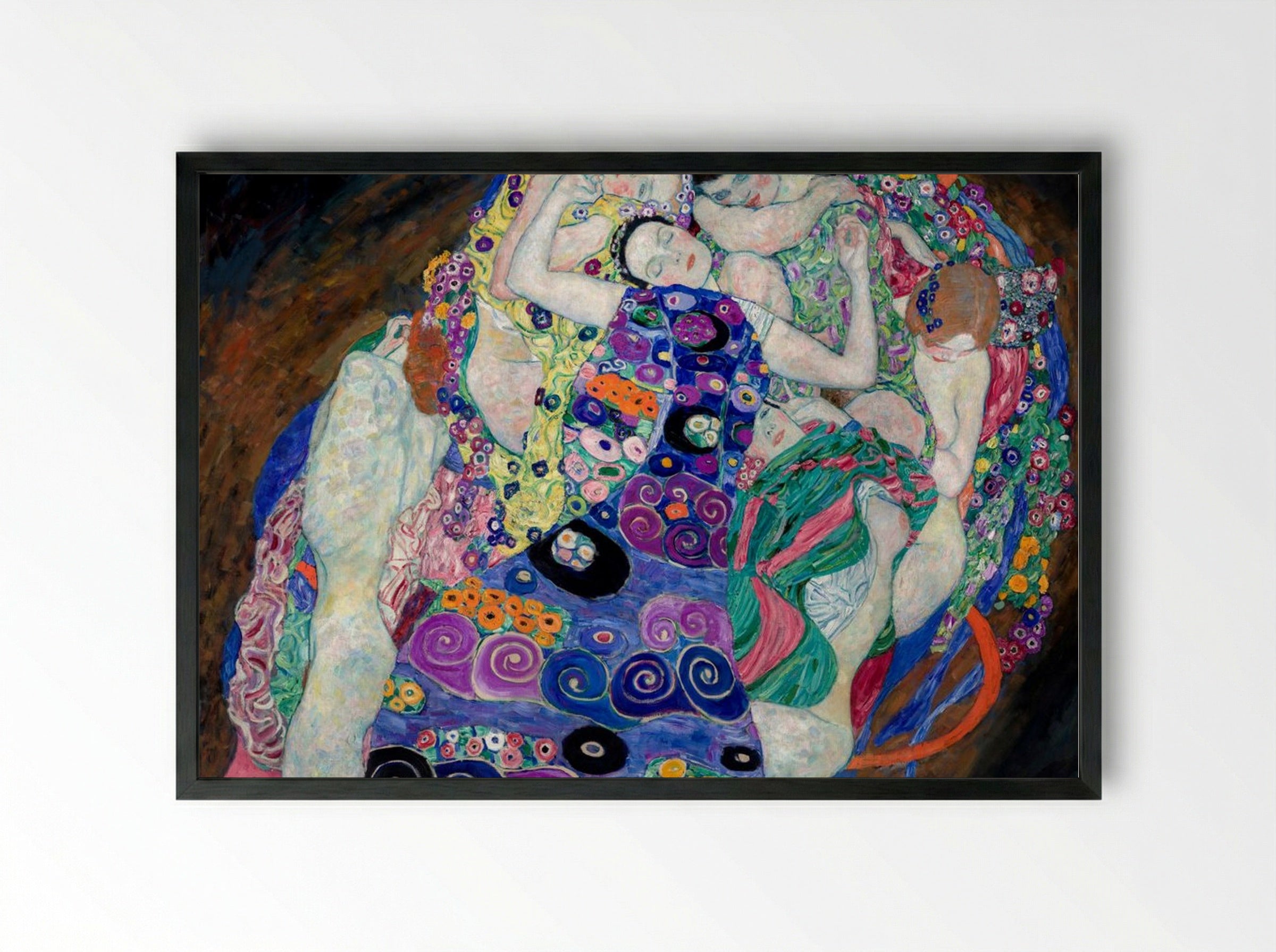 The Virgin - Gustav Klimt - Framed Print Black