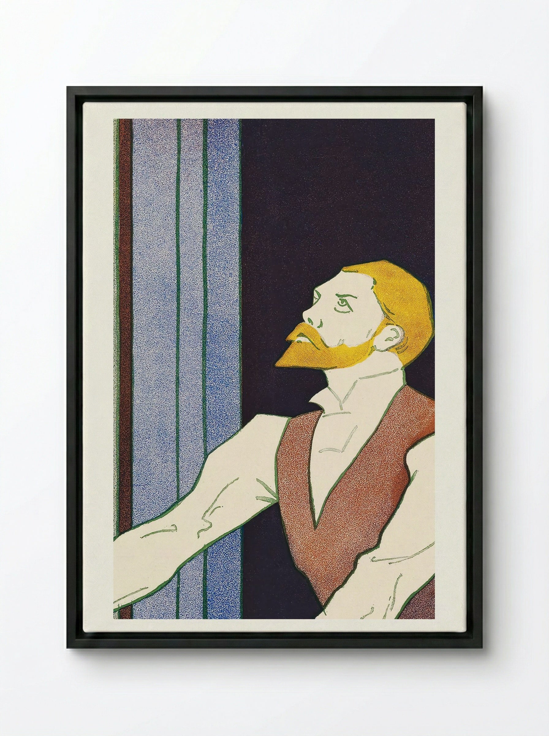 The Martian by DV Maurier - Edward Penfield - Framed Canvas Black