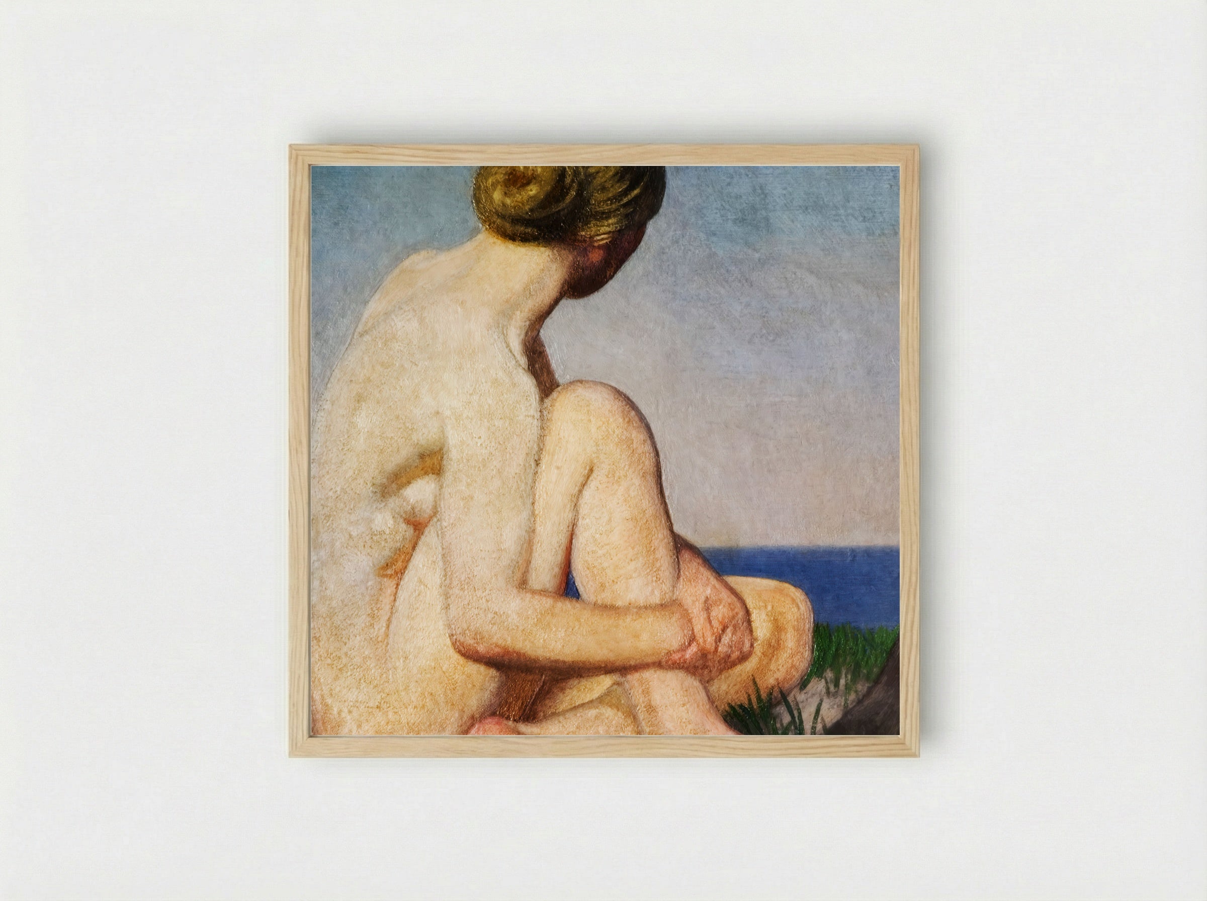 The Watcher - George Clausen - Framed Print Wood