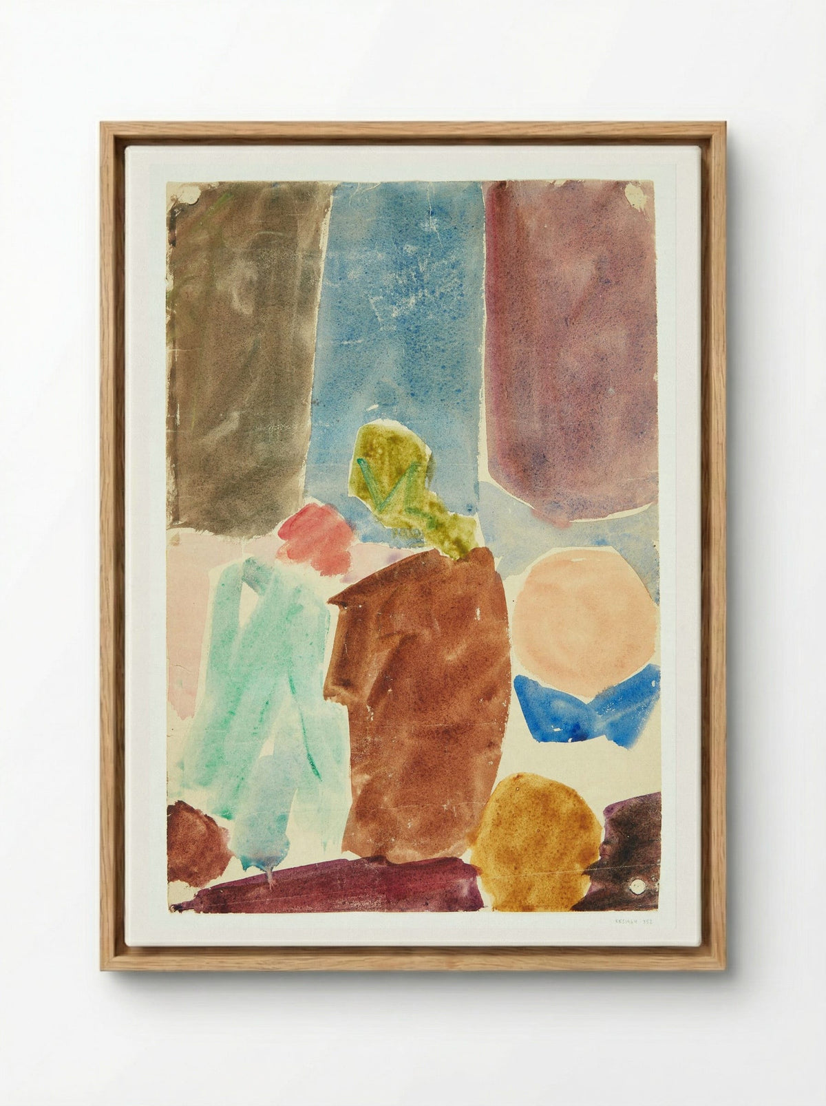 Colour Study after Delacroix's 'Dante and Virgil in the Underworld' - Edvard Weie - Framed Canvas Wood