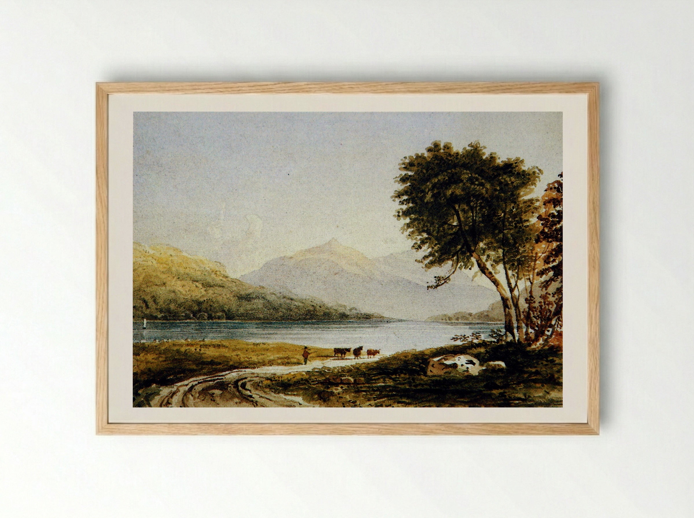 Loch Achray, Scotland - Anthony Vandyke Copley Fielding - Framed Print Wood