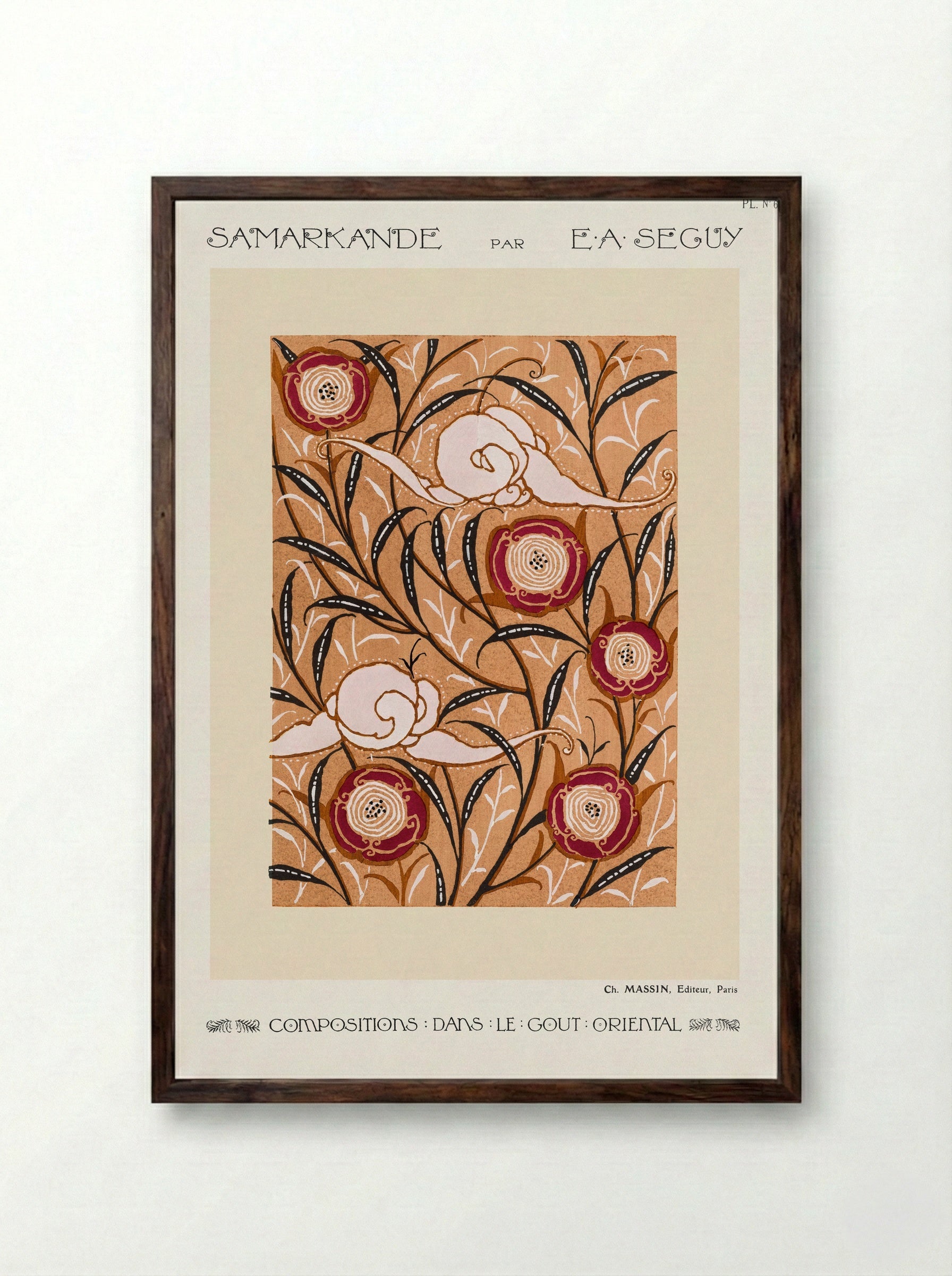 Samarkande (Plate 6, Compositions in the Oriental Style) - Émile-Allain Séguy - Framed Print Dark Wood