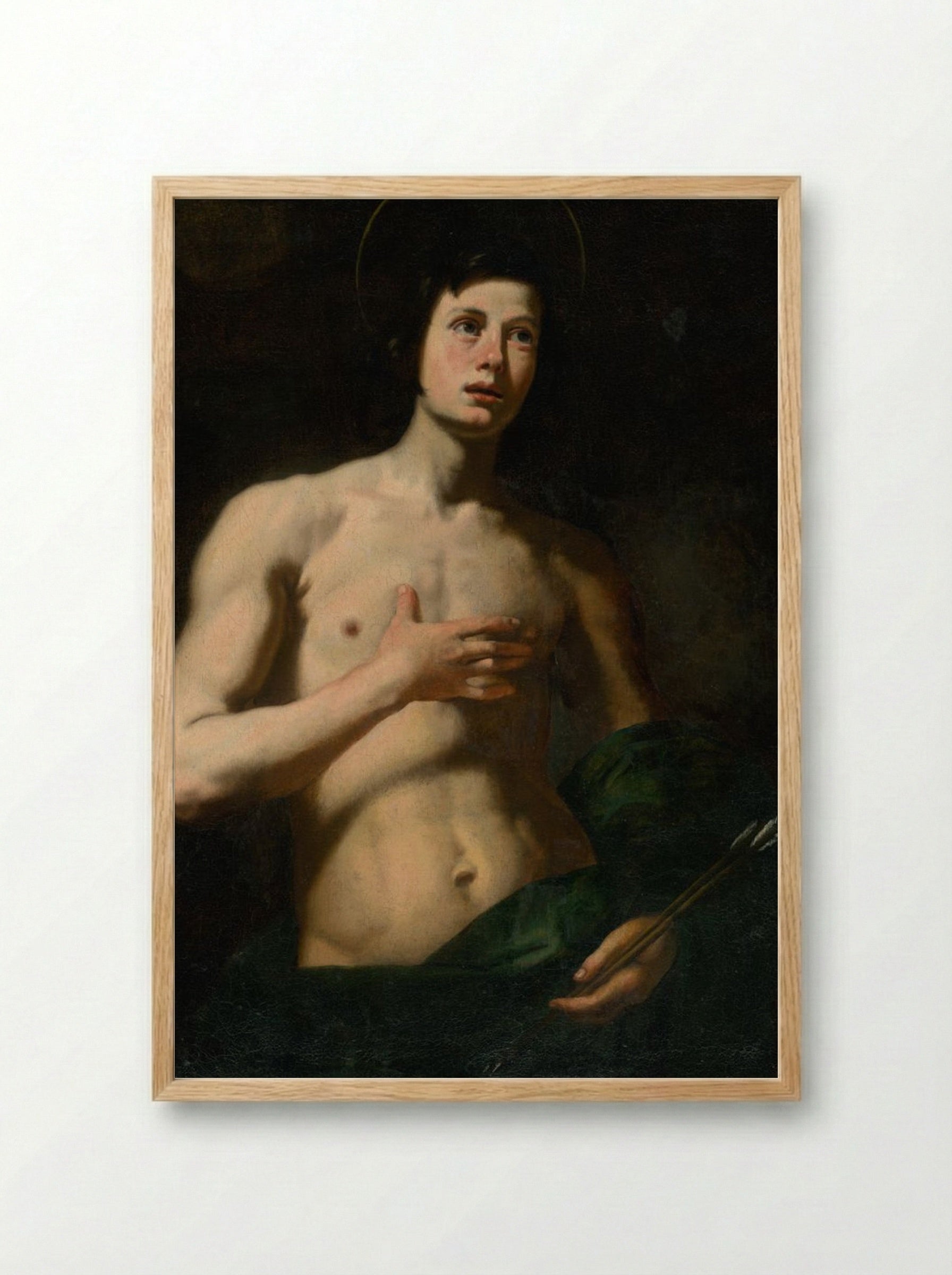 Saint Sebastian - Lorenzo Lippi - Framed Print Wood