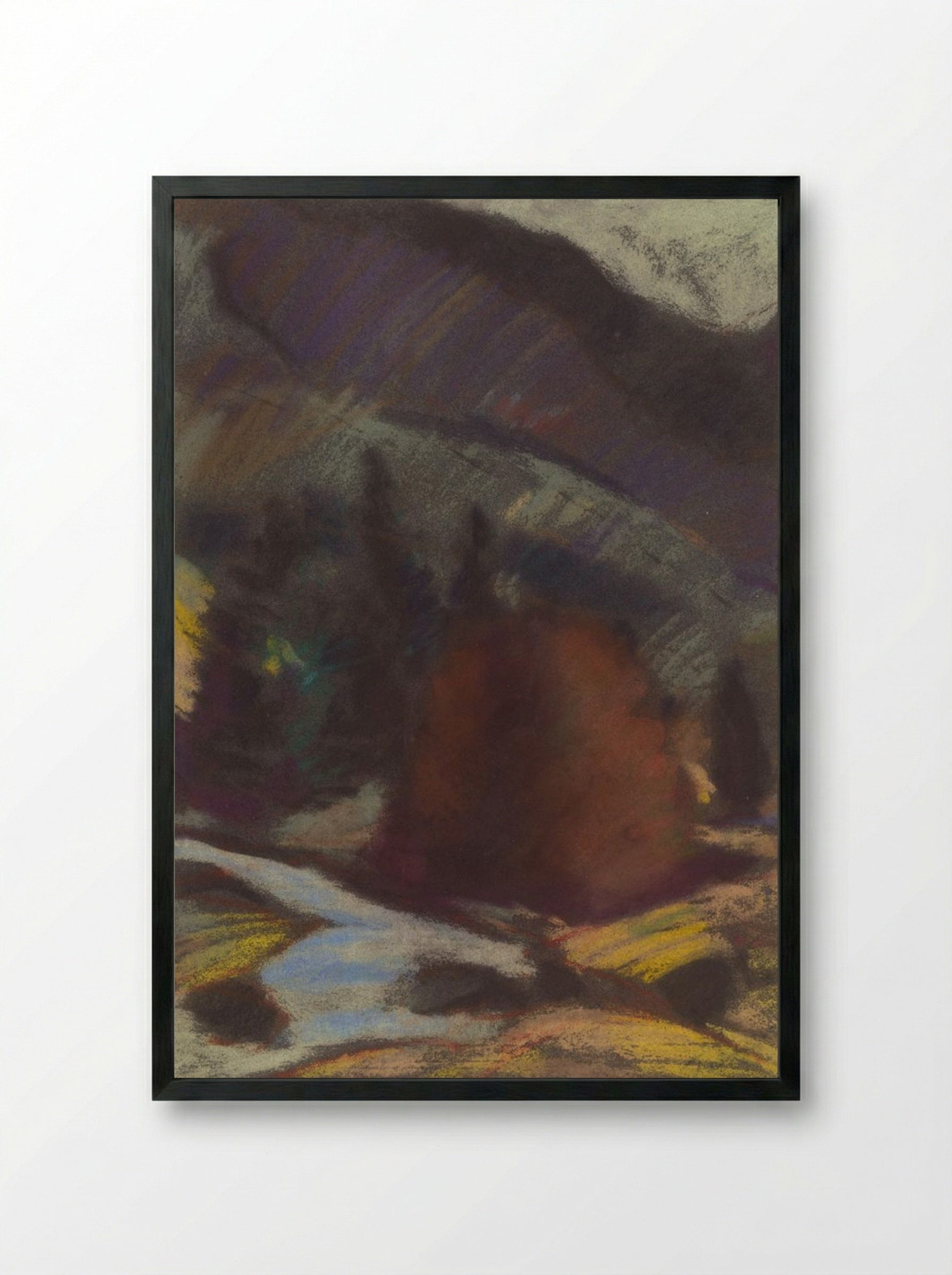 Below the Mountain - Zolo Palugyay - Framed Print Black