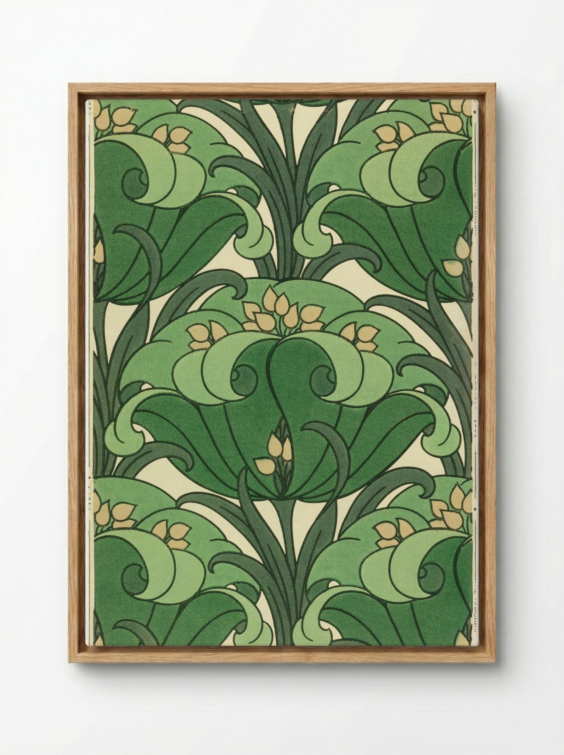 Floral Sidewall Design - William Morris - Framed Canvas Wood
