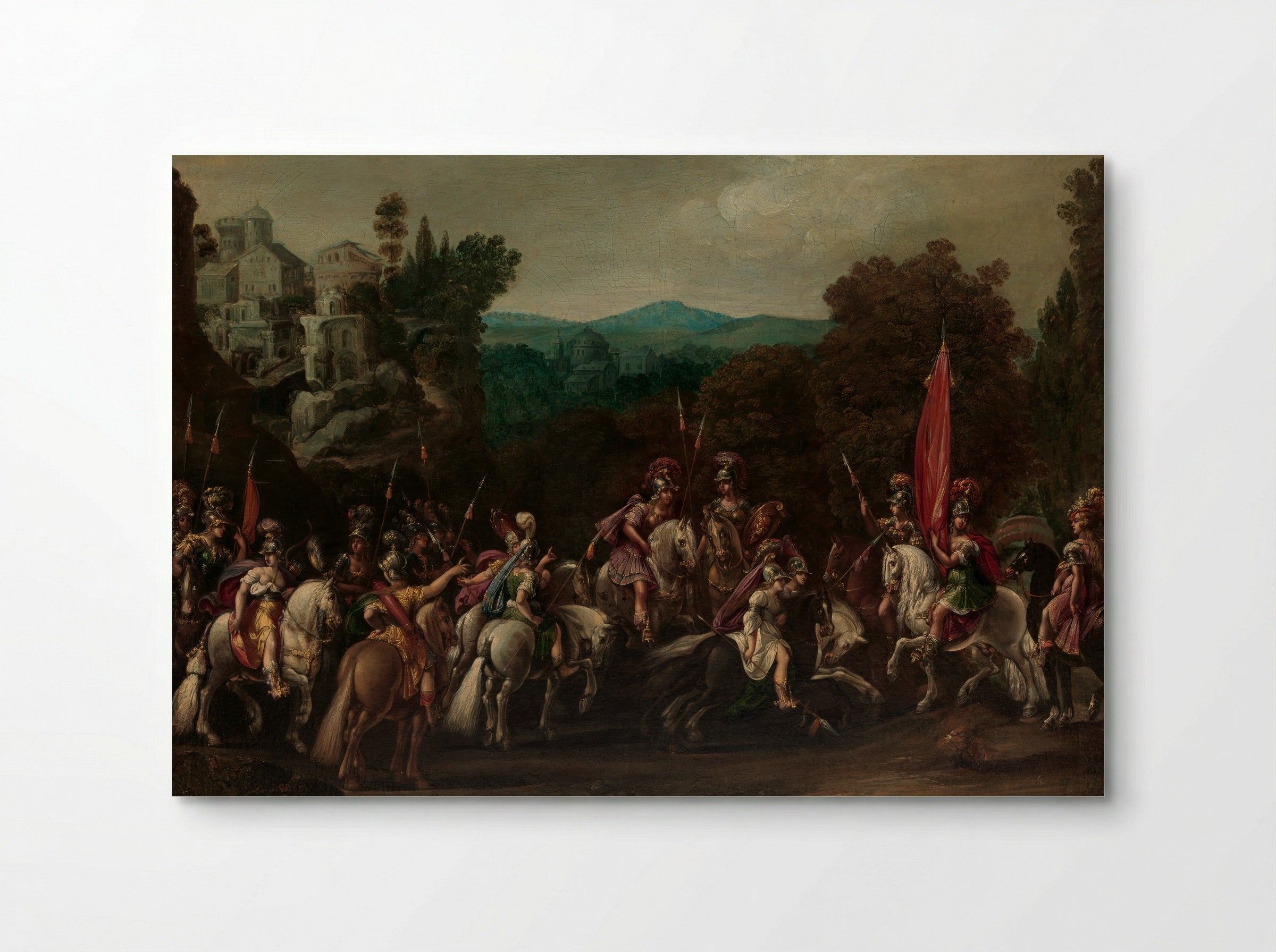 Departure of the Amazons - Johann Heinrich Schönfeld - Poster