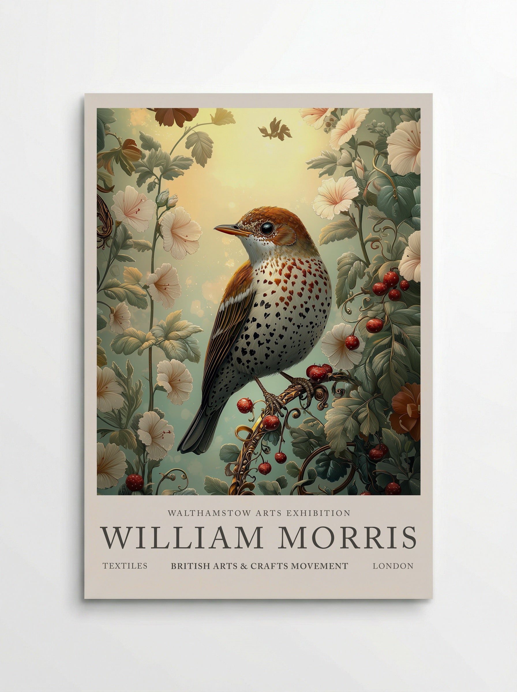 Song Thrush Whisper - William Morris - Poster