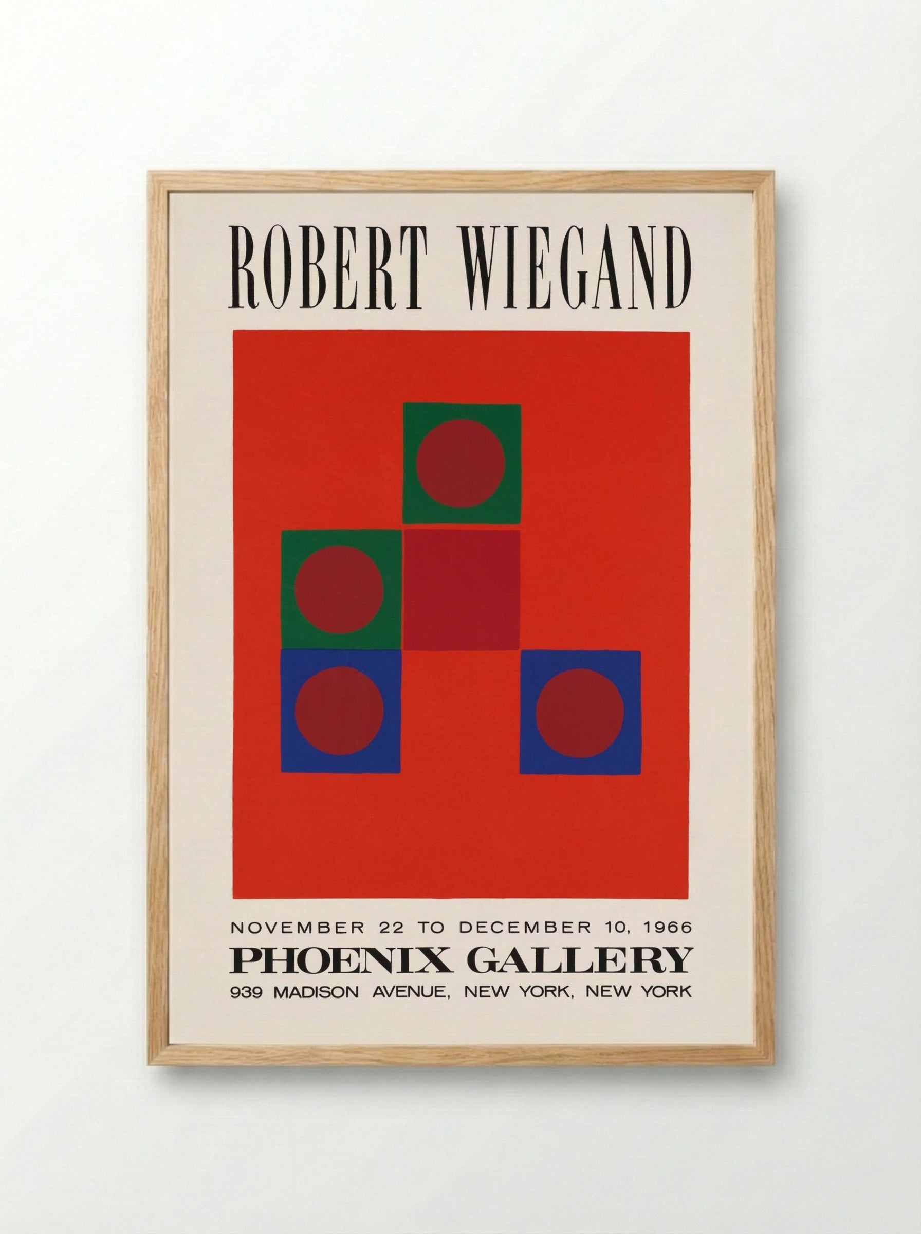 Phoenix Gallery Exhibition Poster - Robert Wiegand - Framed Print Wood