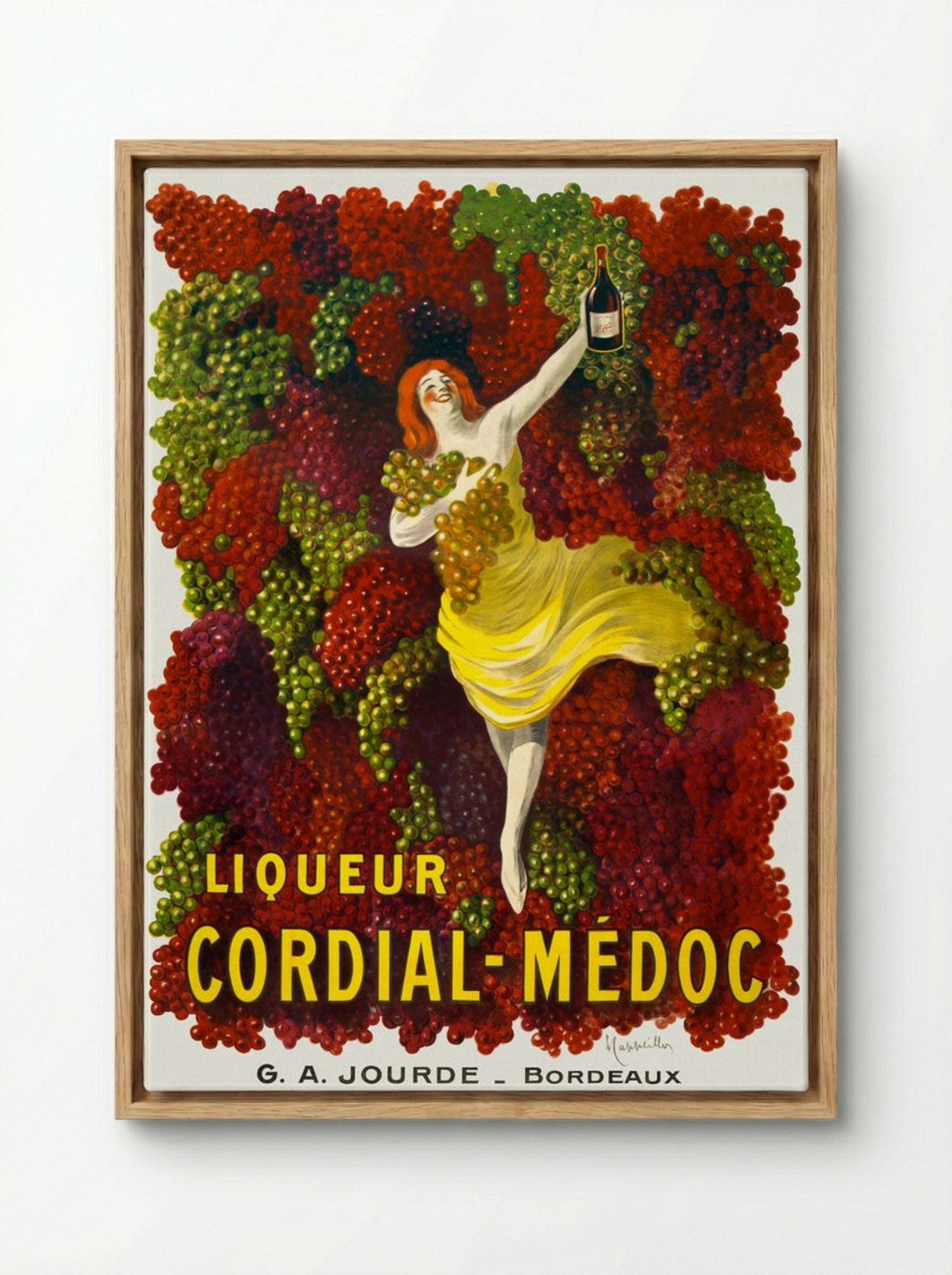 Liqueur Cordial-Médoc - G. A. Jourde - Bordeaux - Leonetto Cappiello - Framed Canvas Wood