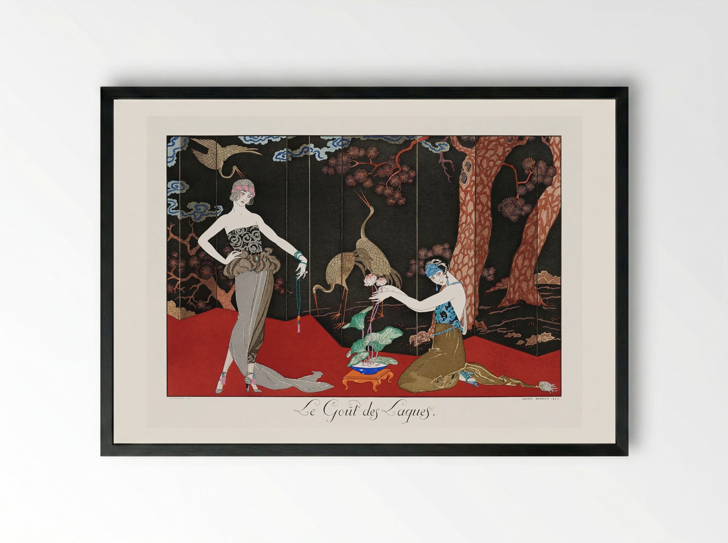 Le Goût des Laques - George Barbier - Framed Print Black