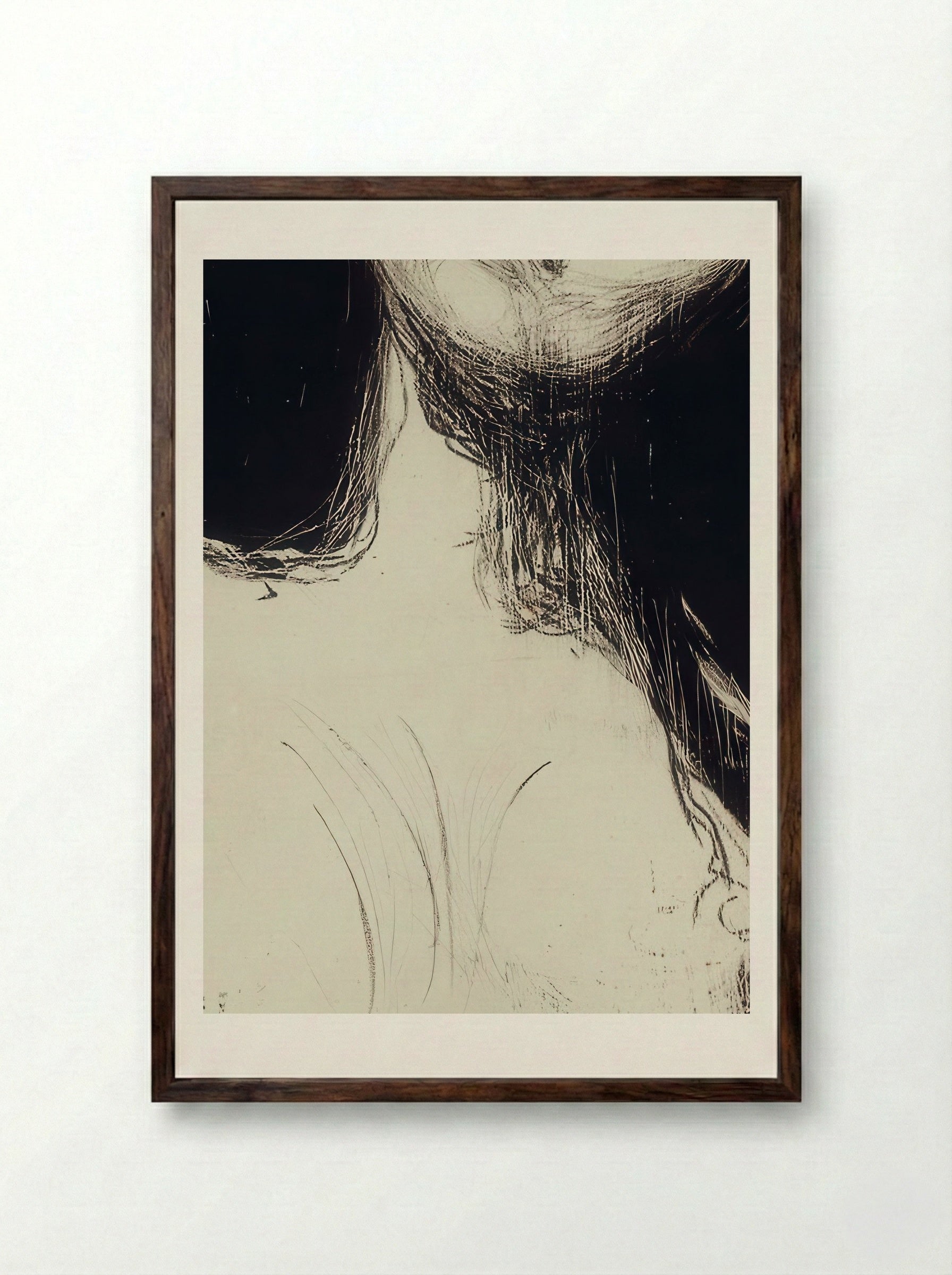 Madonna - Edvard Munch - Framed Print Dark Wood