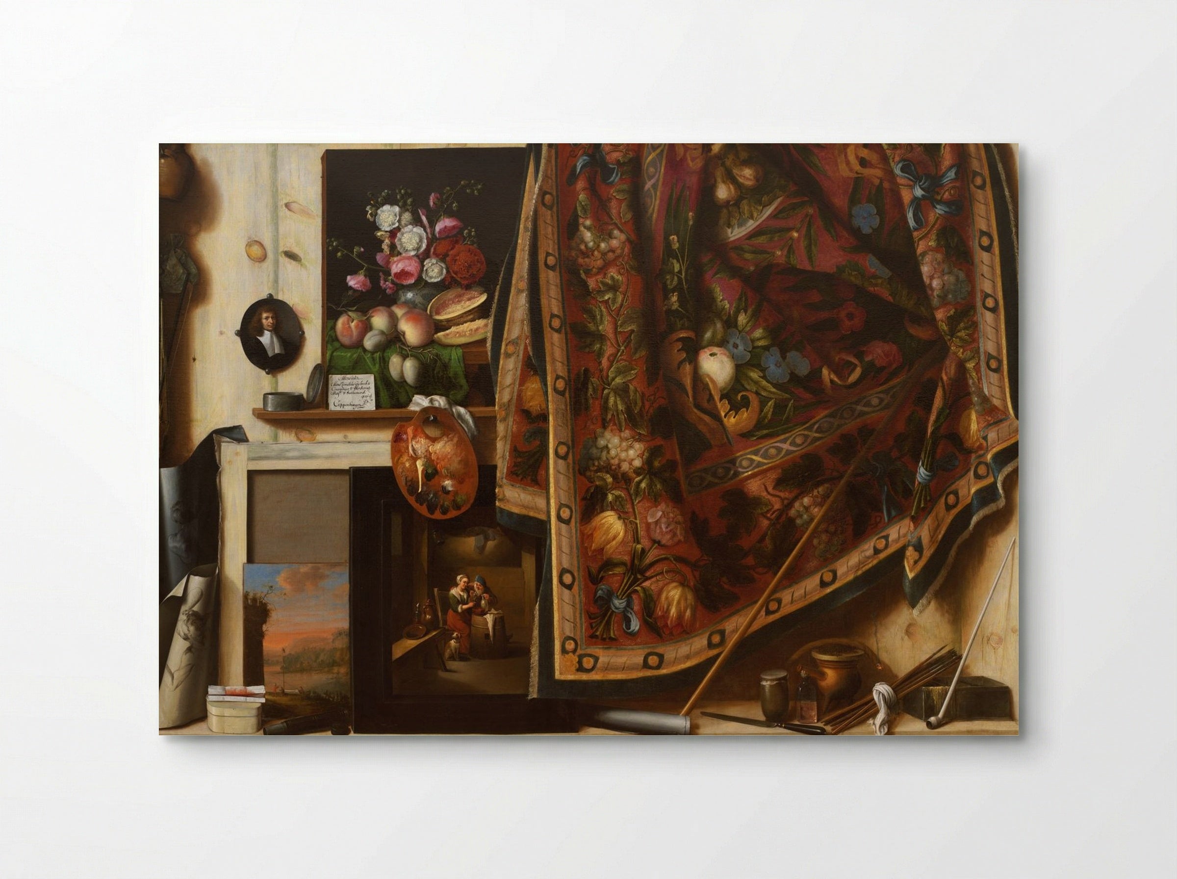Trompe l'oeil. Cabinet from the Artist's Studio - Cornelis Norbertus Gysbrechts - Poster