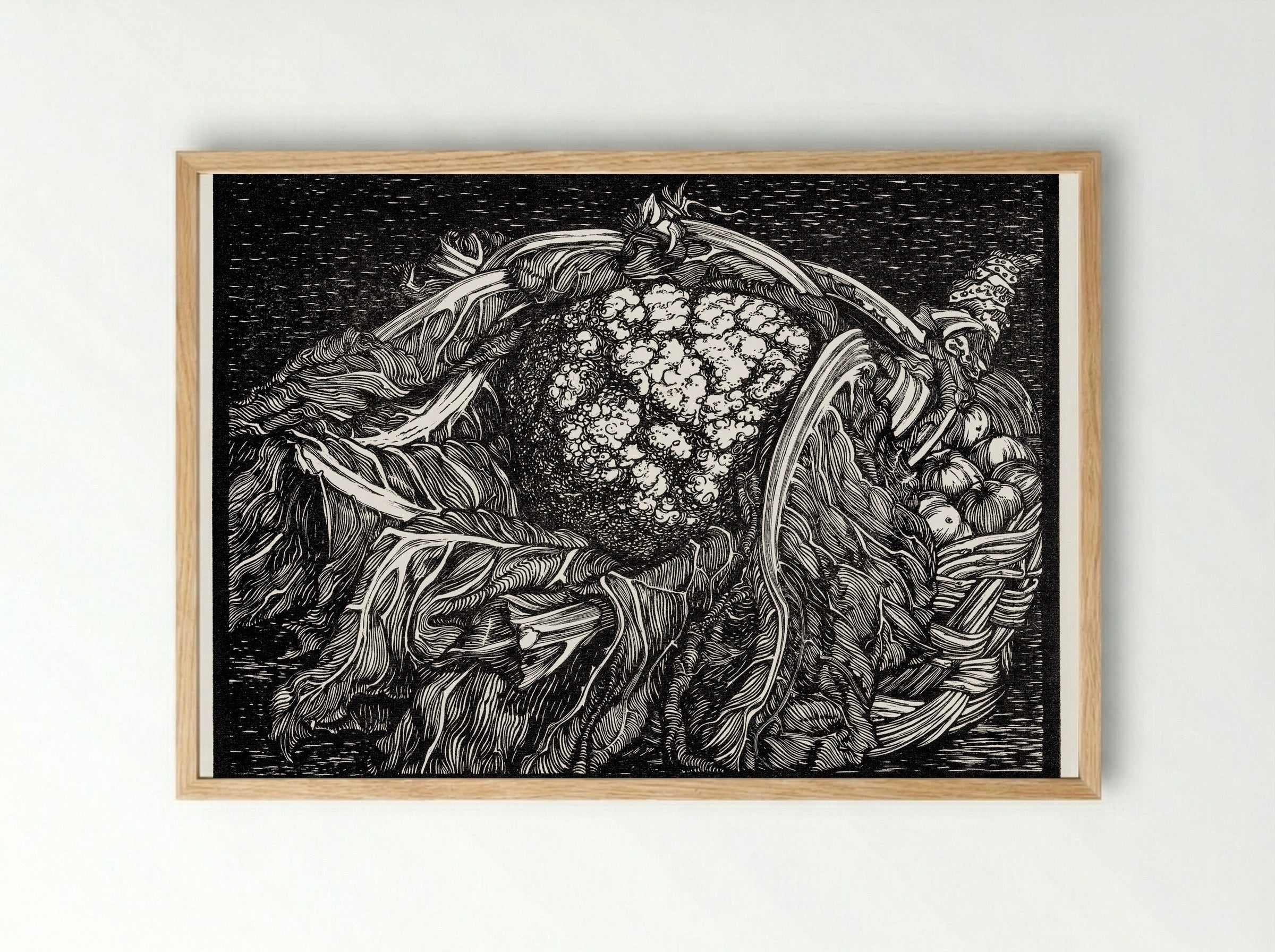 Cauliflower - Julie de Graag - Framed Print Wood