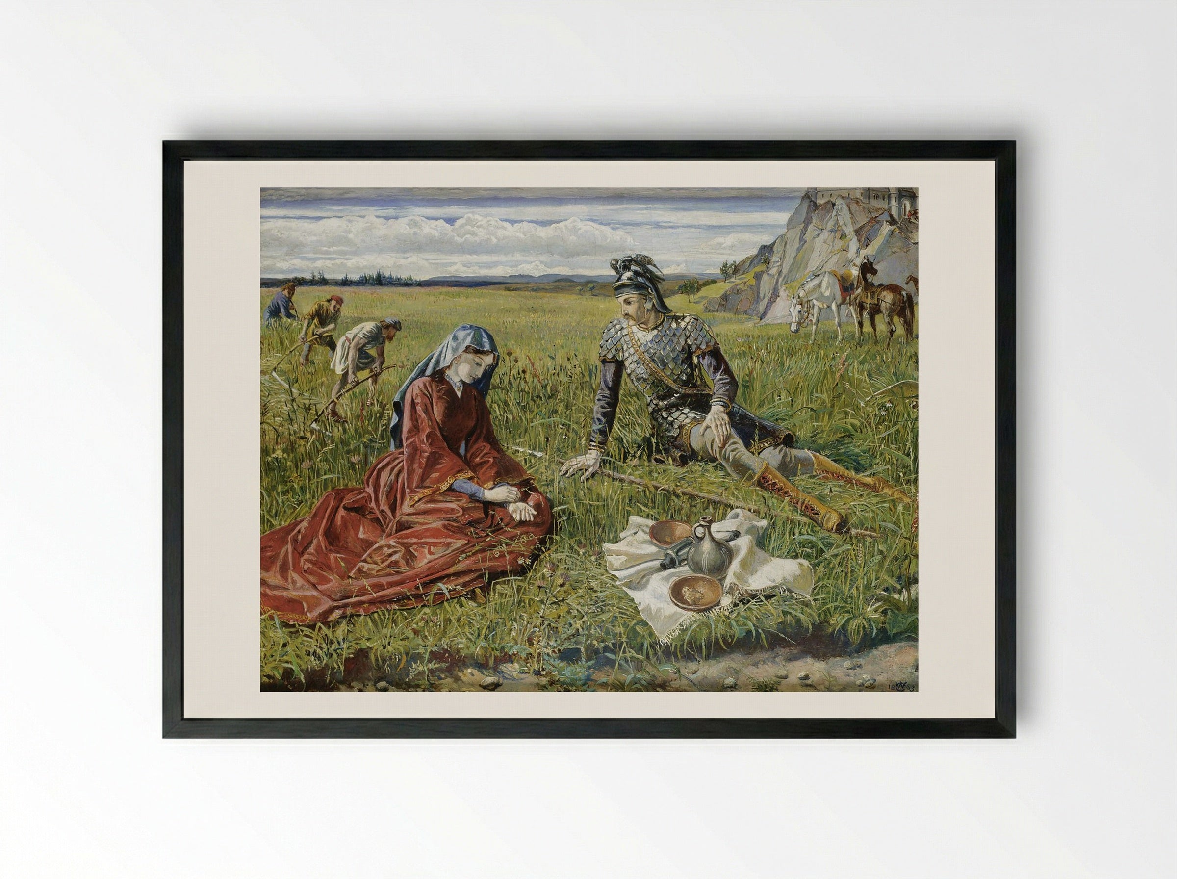 Ruth and Boaz - Julius Schnorr von Carolsfeld - Framed Print Black