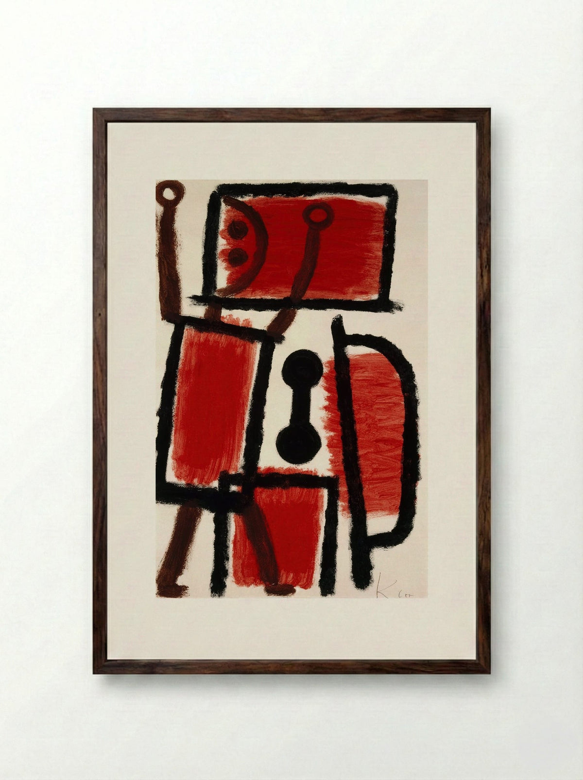 Locksmith - Paul Klee - Framed Print Dark Wood
