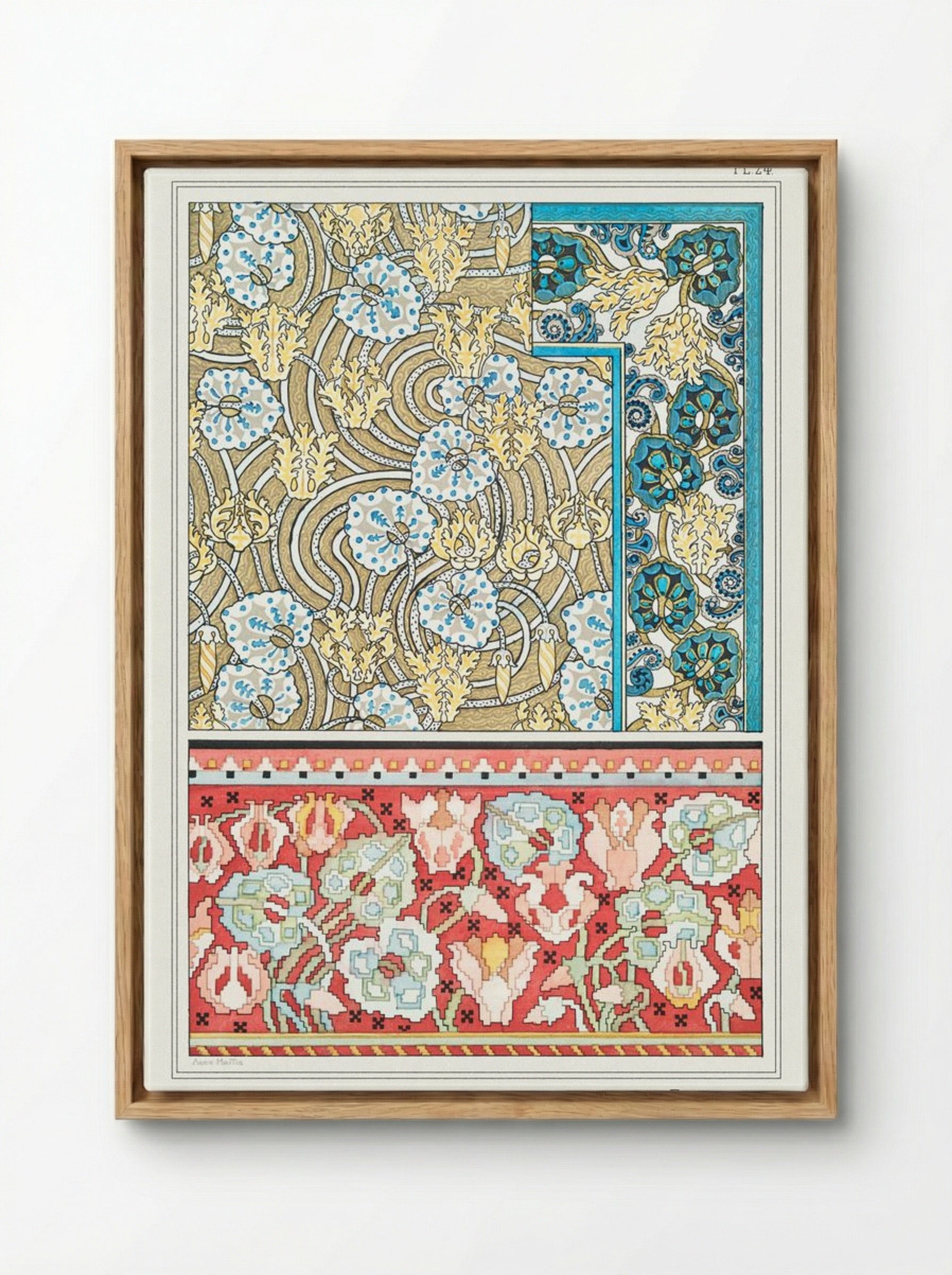 Cyclamen, from 'La Plante et ses Applications ornementales' - Maurice Pillard Verneuil - Framed Canvas Wood